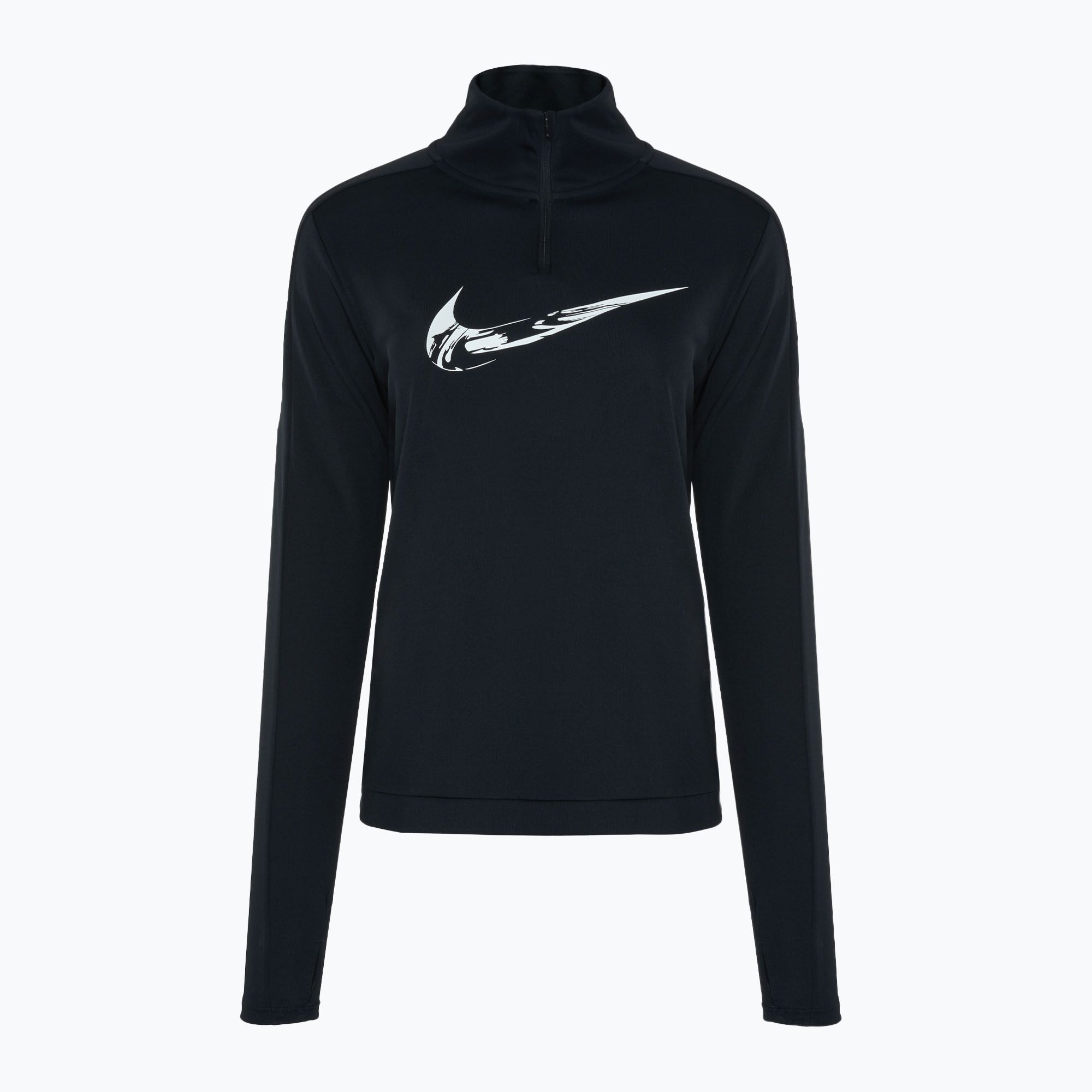 Bluza do biegania damska Nike Swoosh Dri-Fit HZ black/white 