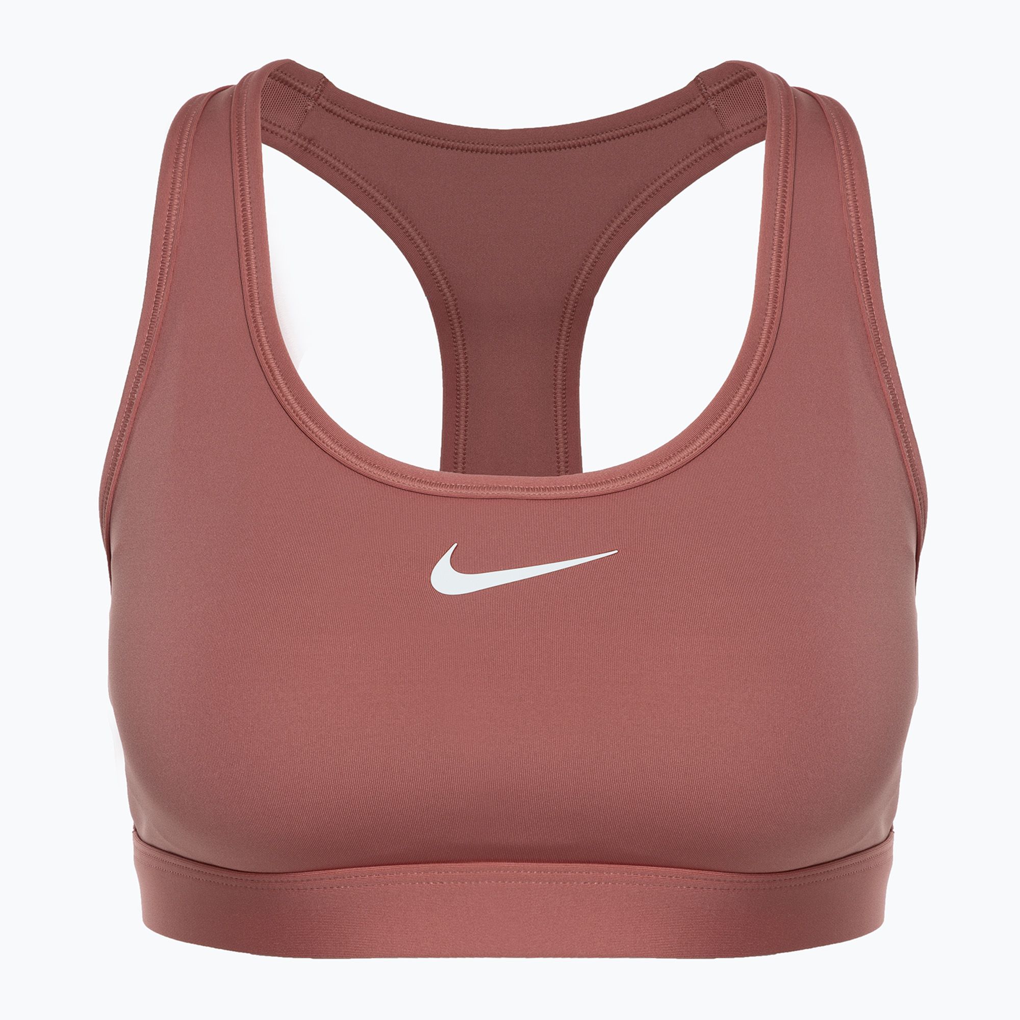 Biustonosz treningowy Nike Swoosh Medium Support canyon pink/white 