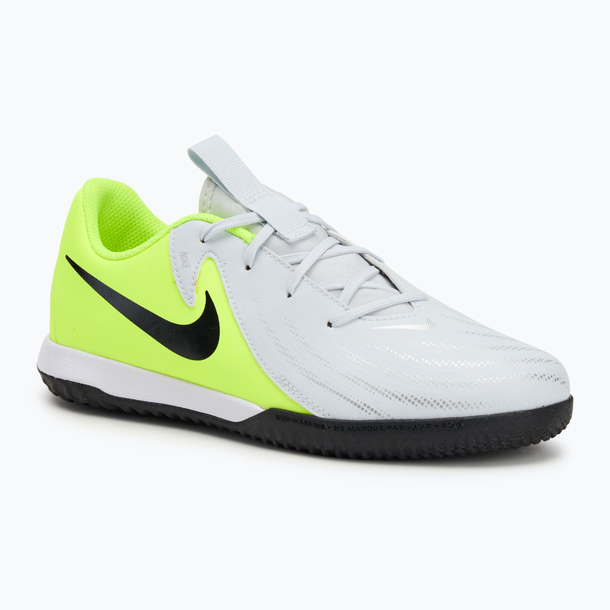 Buty piłkarskie dziecięce Nike Phantom GX 2 Academy IC metallic silver/volt/black 
