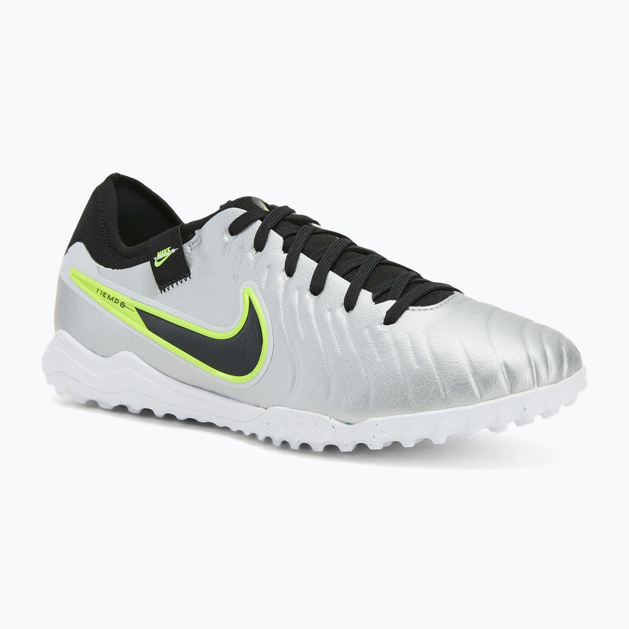 Buty piłkarskie męskie Nike Tiempo Legend 10 Pro TF metallic silver/volt/black 