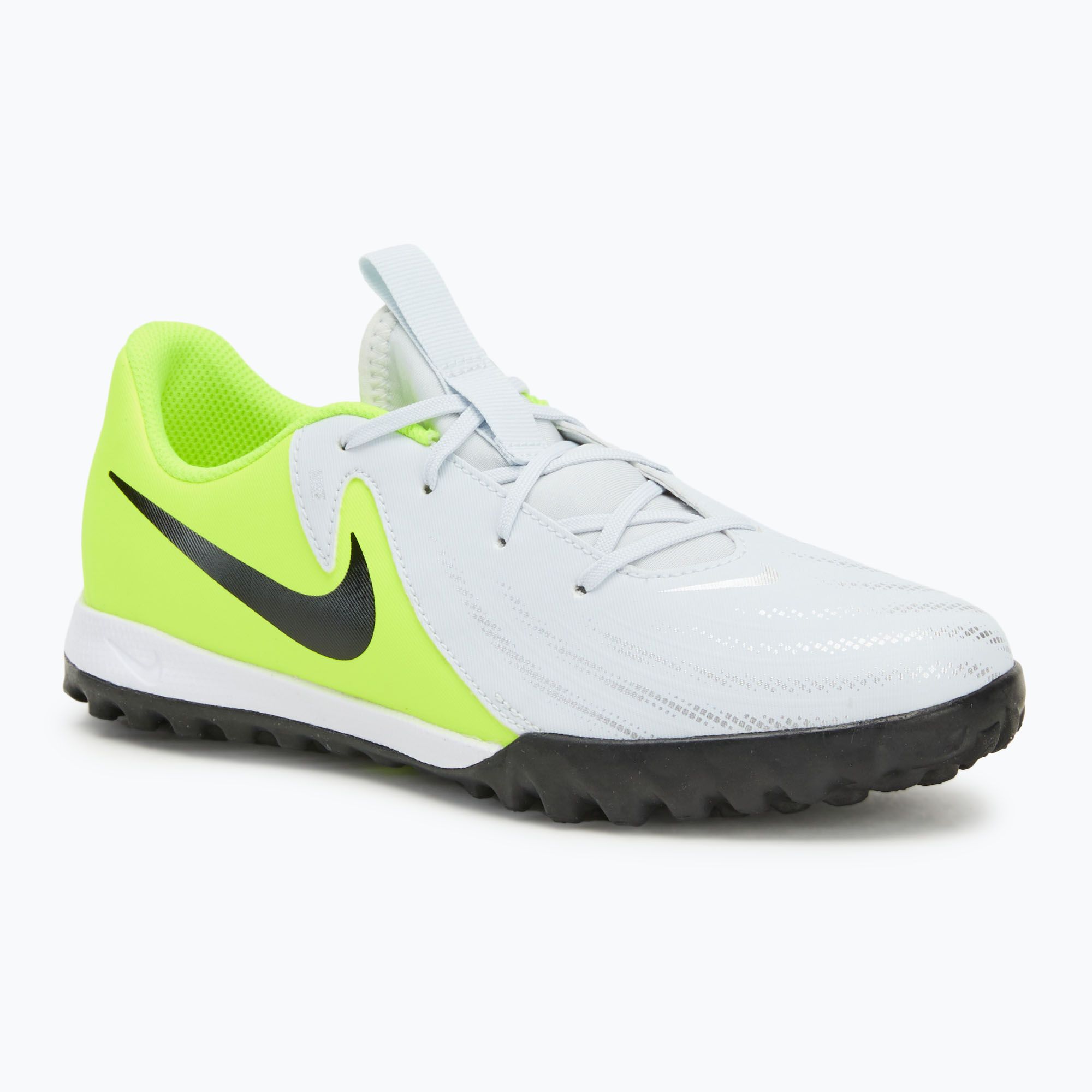 Buty piłkarskie dziecięce Nike Phantom GX 2 Academy TF metallic silver/volt/black 