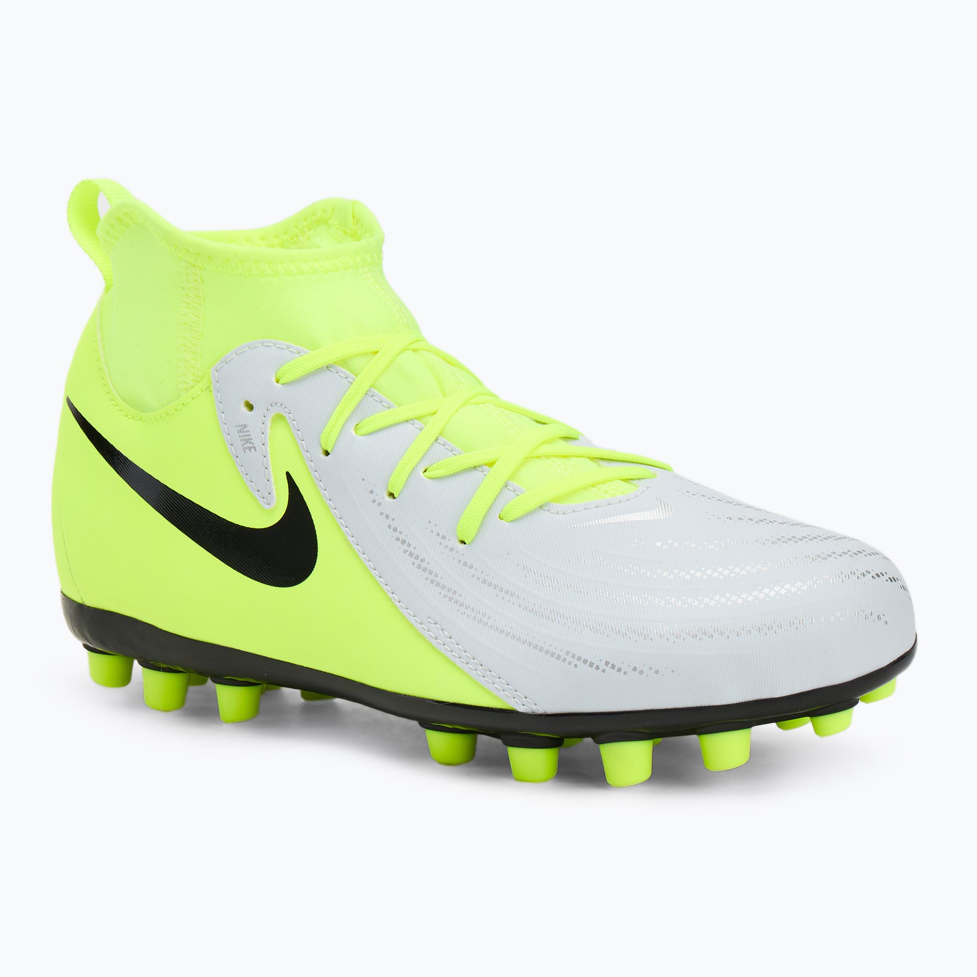 Buty piłkarskie dziecięce Nike Phantom Luna 2 Academy AG Jr metallic silver/black/volt 