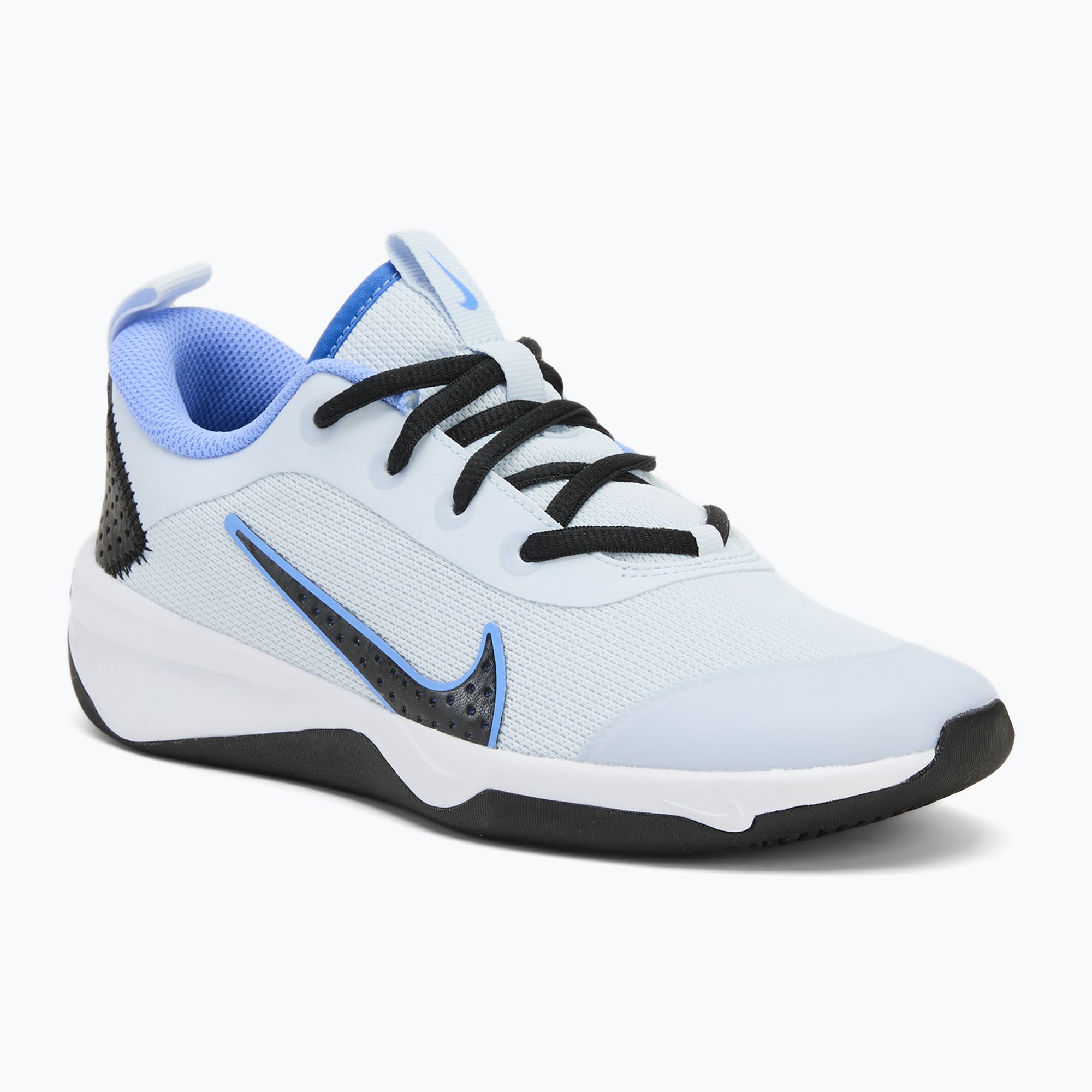 Buty dziecięce Nike Omni Multi-Court football grey/black/astronomy blue/royal pulse 