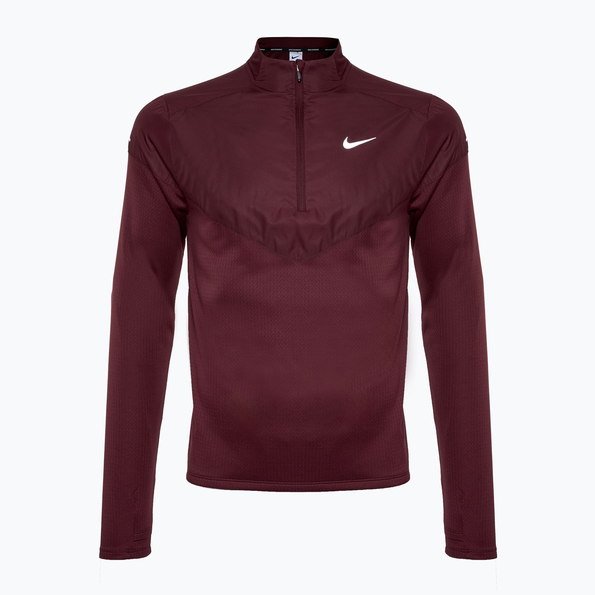 Bluza do biegania męska Nike Sphere Element Therma-FIT 1/2 Zip burgundy crush 