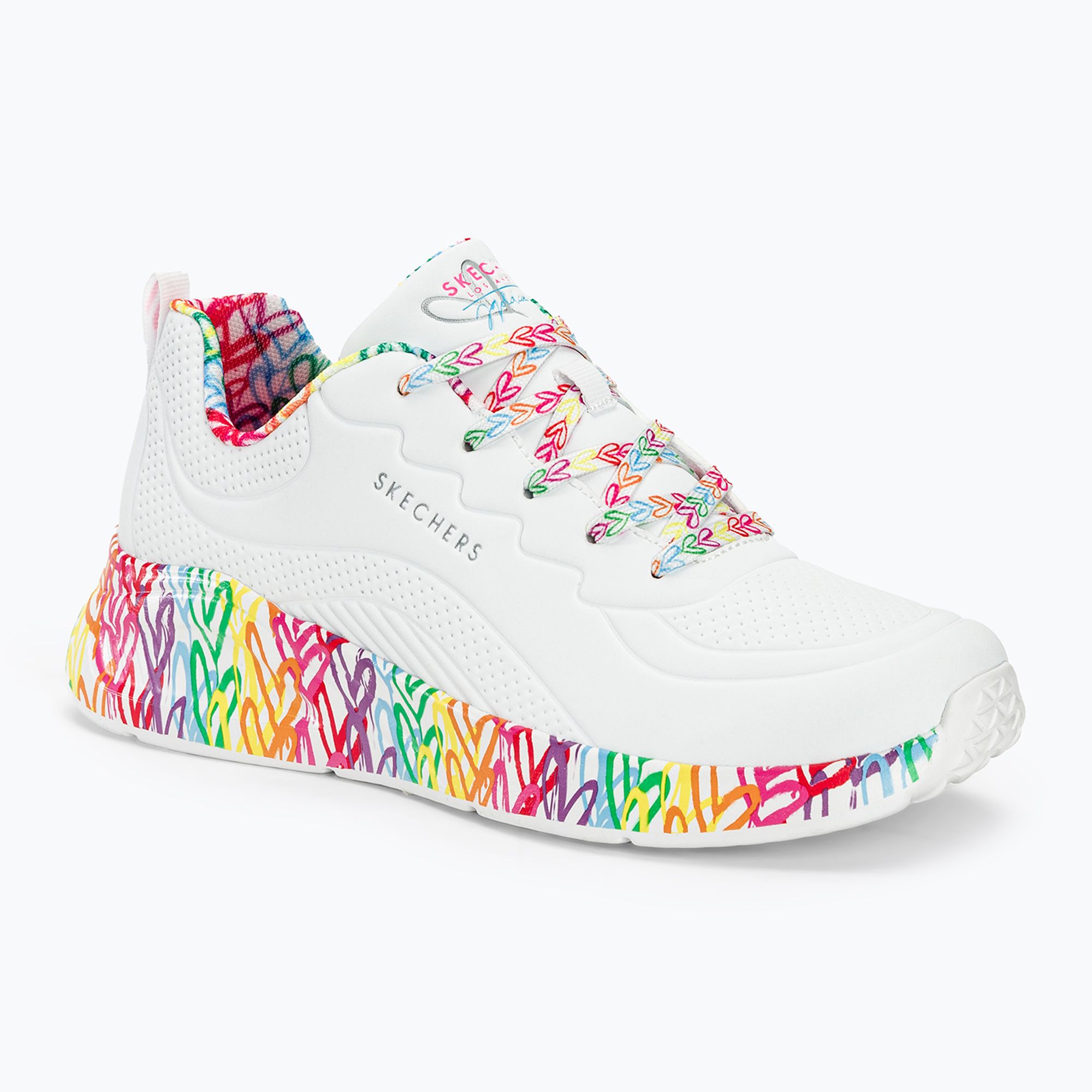 Buty damskie SKECHERS Uno Lite Exuberant Hearts white/multi 