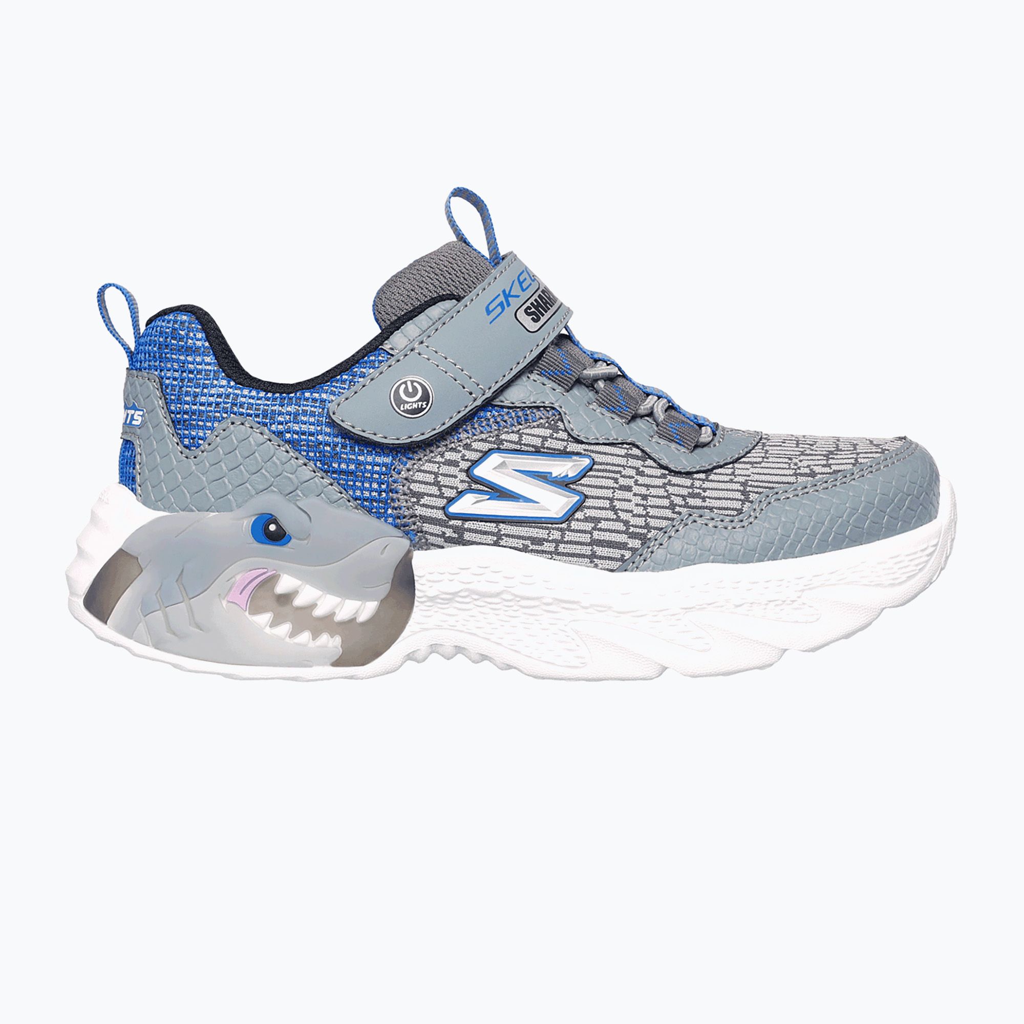 Buty dziecięce SKECHERS S-Lights Creature Lights charcoal/blue 