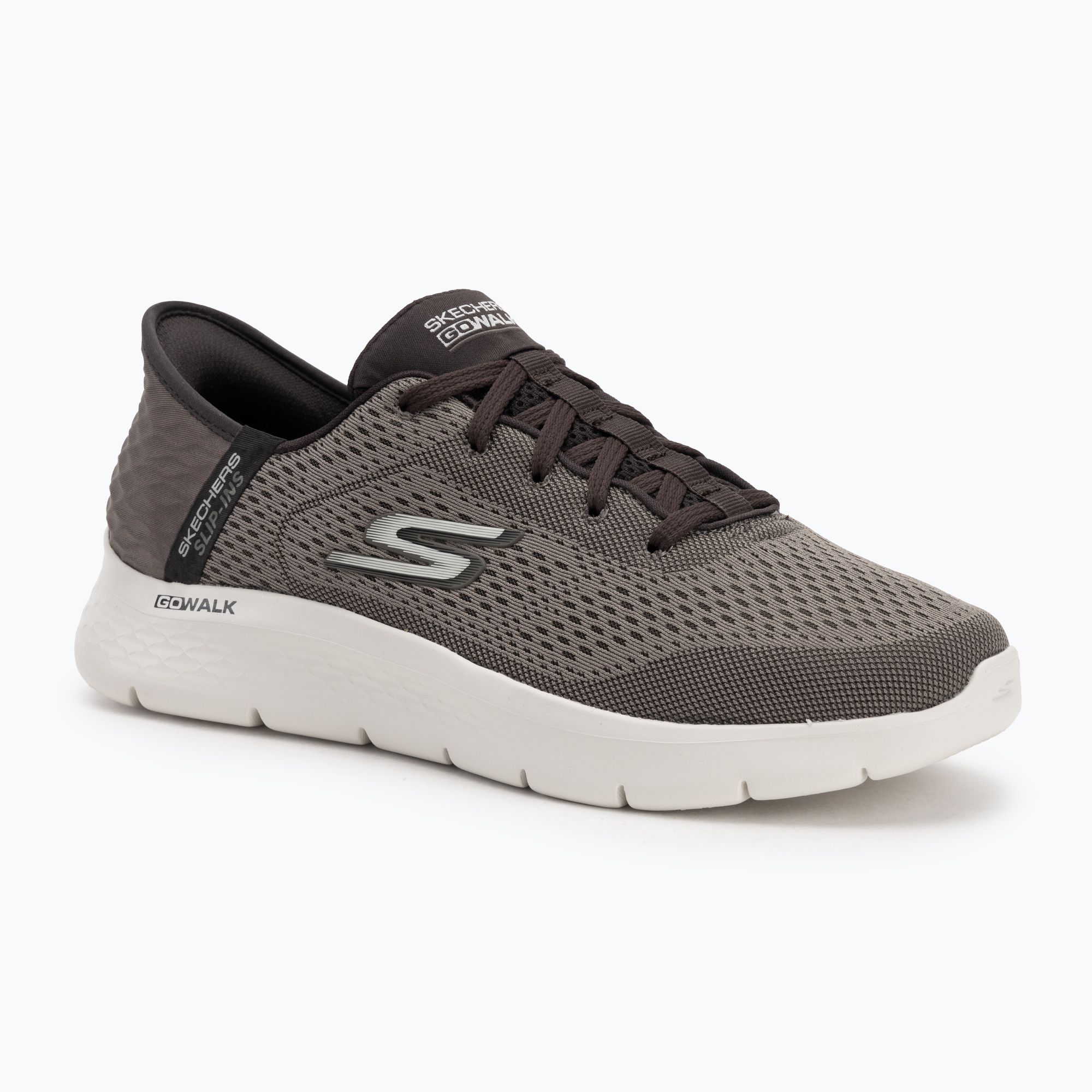 Buty męskie SKECHERS Slip-ins Go Walk Flex New World brown 