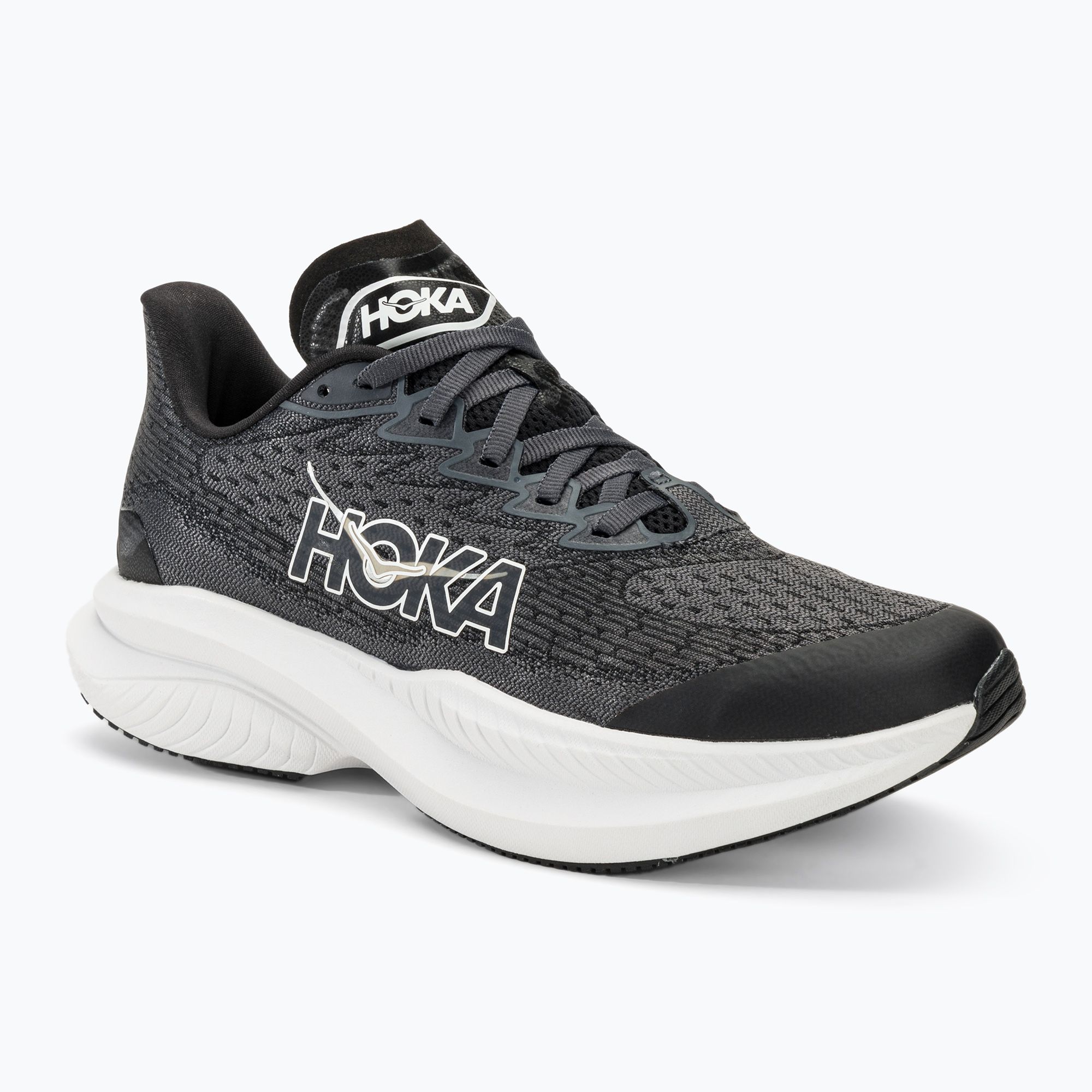 Buty do biegania dziecięce HOKA Mach 6 black/white 