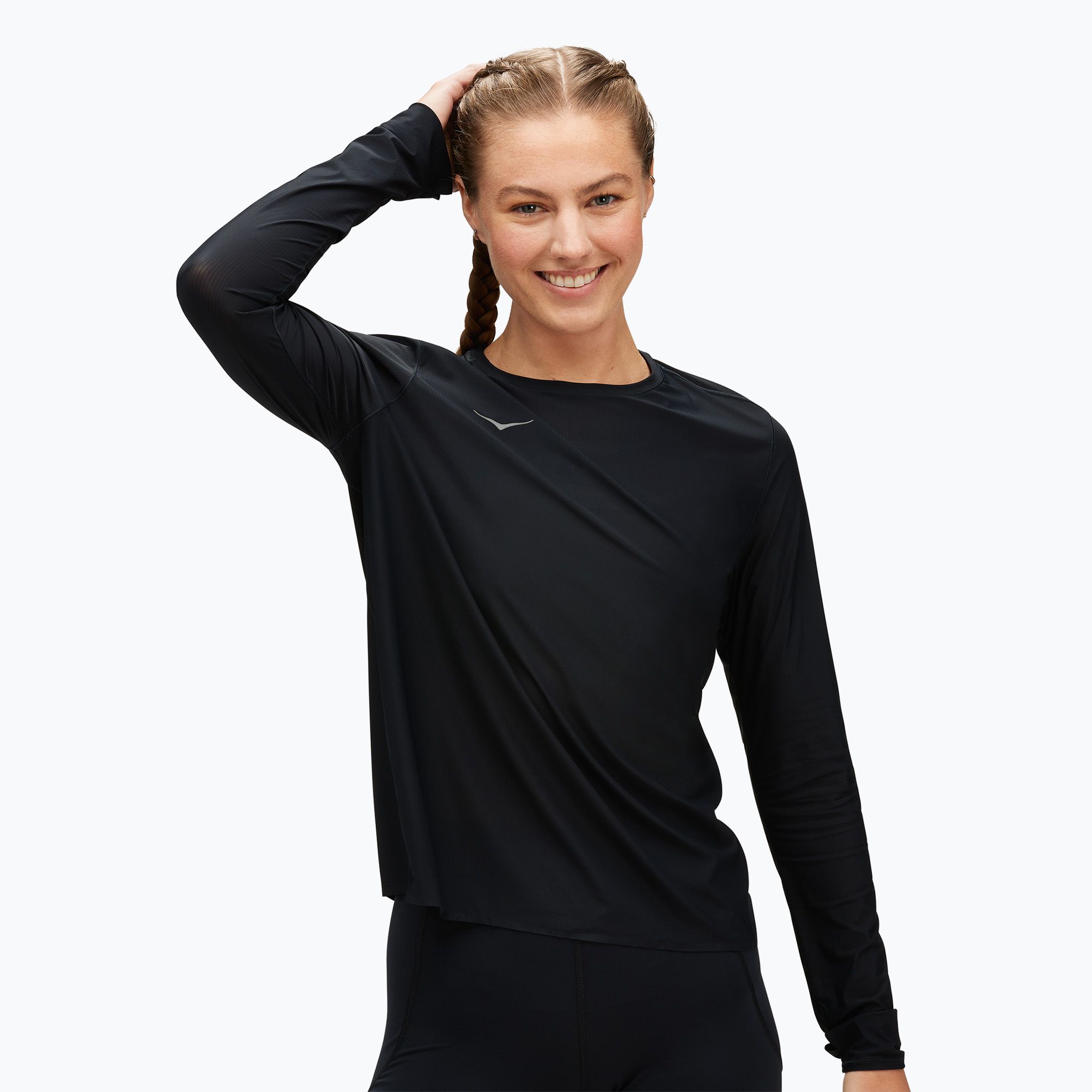 Longsleeve do biegania damski HOKA Airolite Run black 