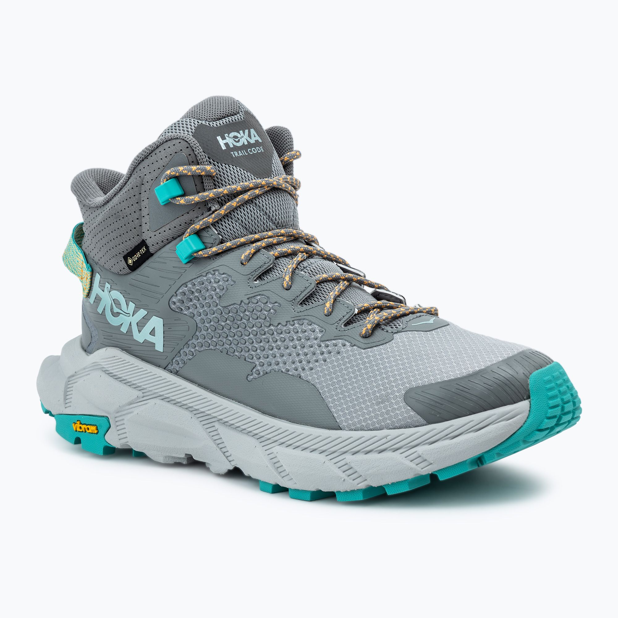 Buty turystyczne męskie HOKA Trail Code GTX galactic grey/electric aqua 