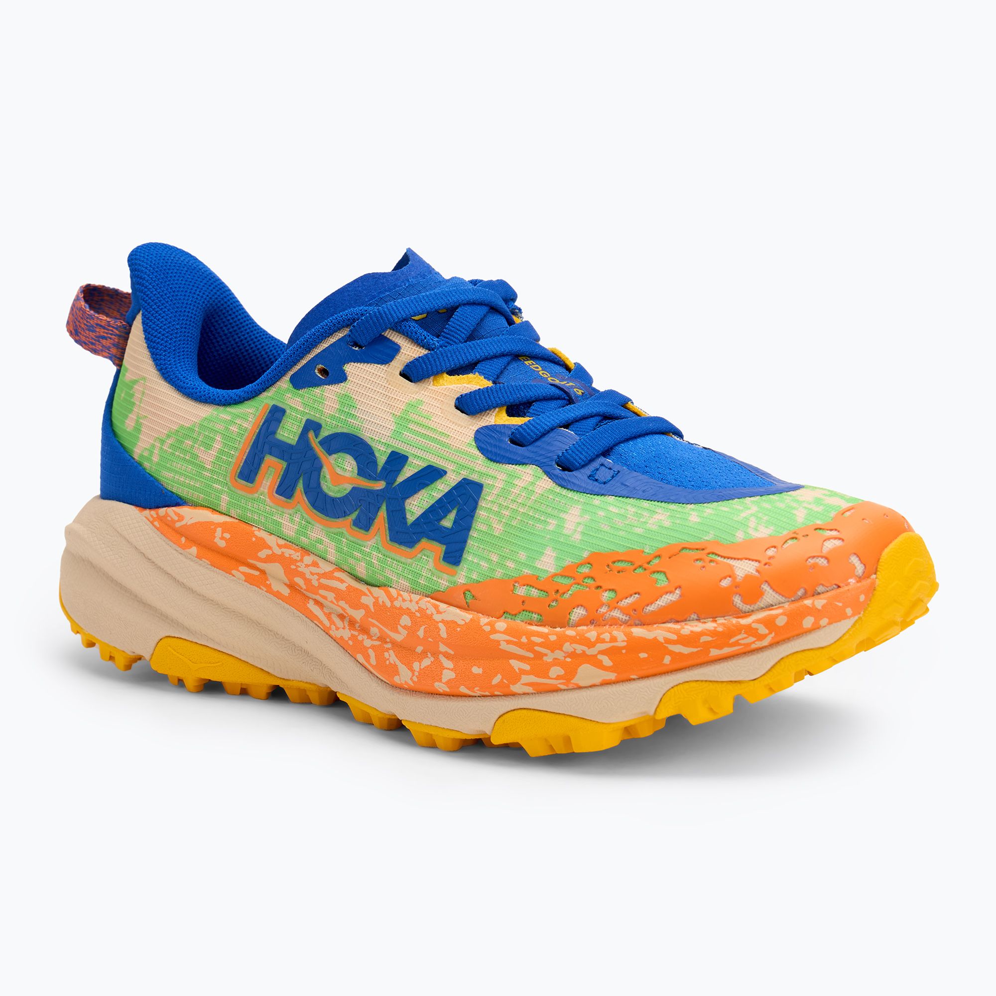 Buty do biegania dziecięce HOKA Speedgoat 6 ultramarine/electric lime 