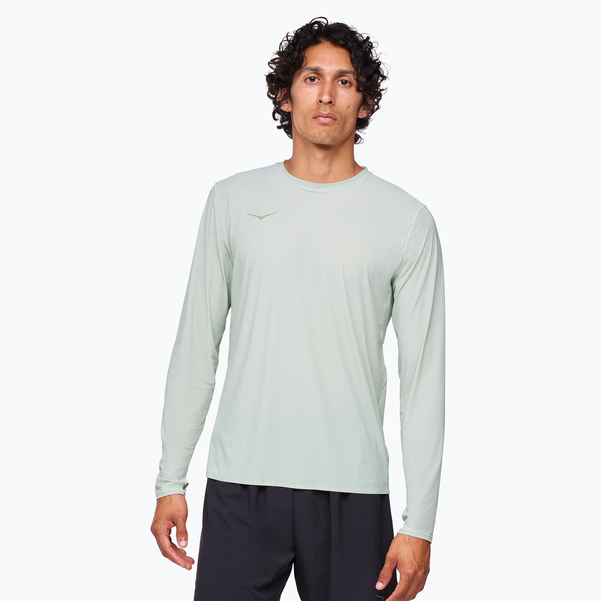 Longsleeve do biegania męski HOKA Airolite Run aloe vera 