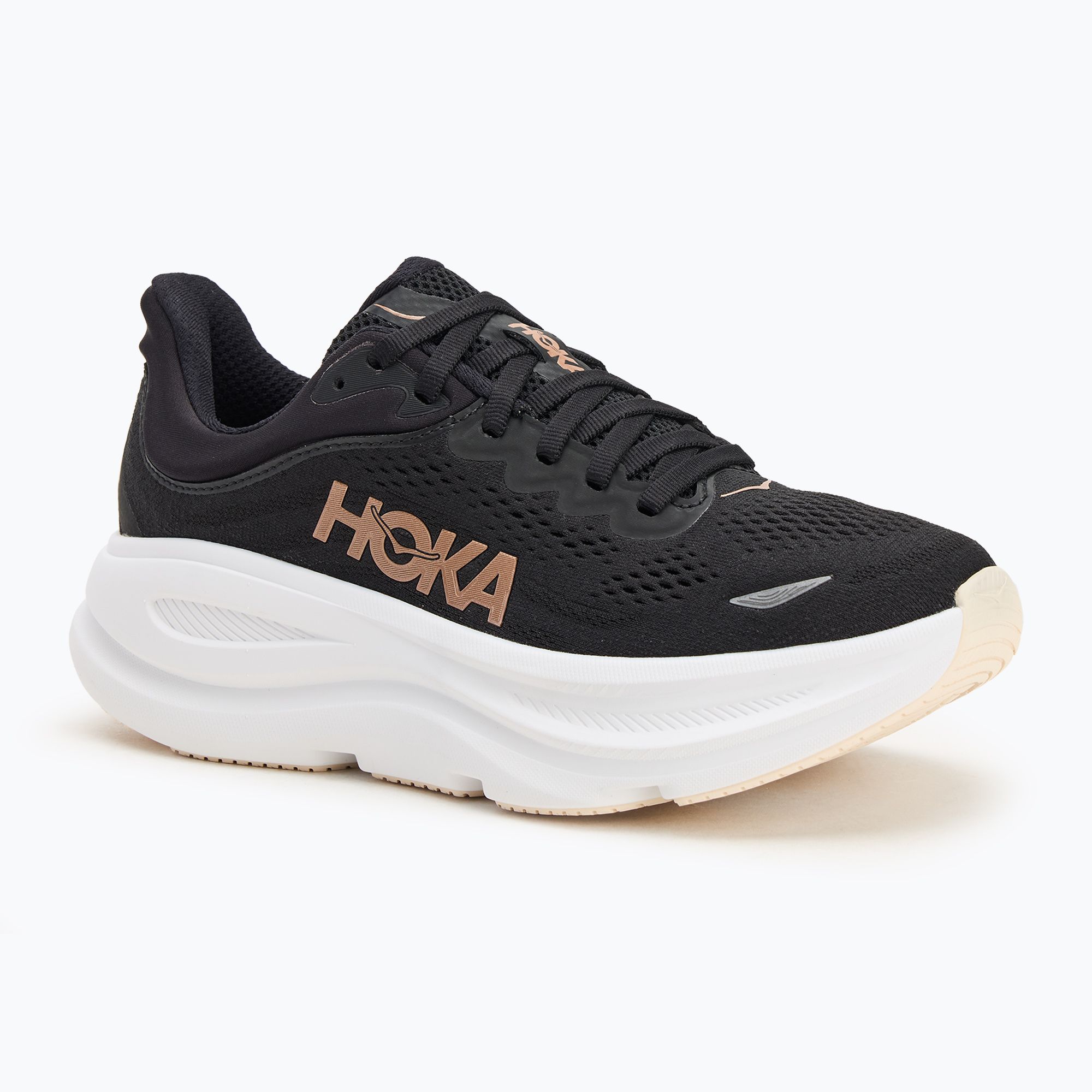 Buty do biegania damskie HOKA Bondi 9 black/rose gold 