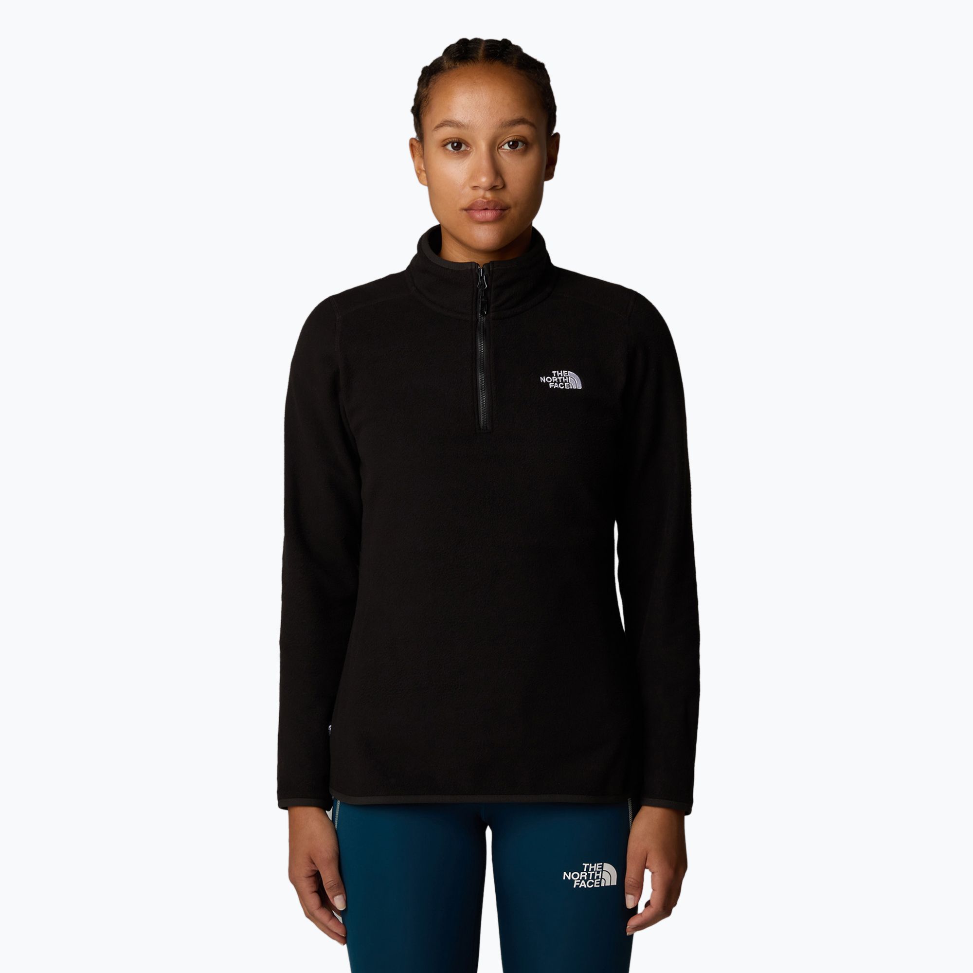 Bluza damska The North Face 100 Glacier 1/4 Zip black/npf 