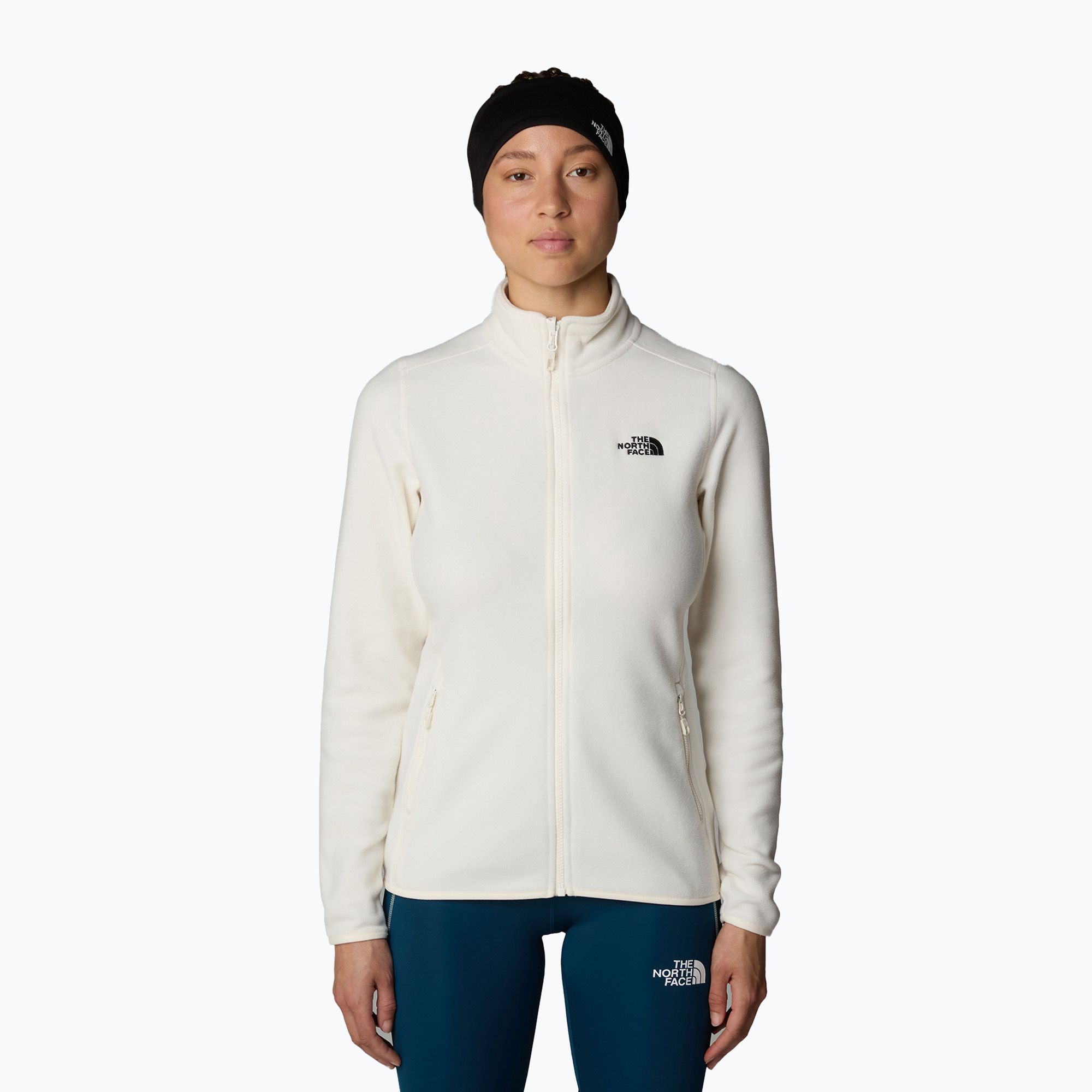 Bluza damska The North Face 100 Glacier FZ white dune/npf 