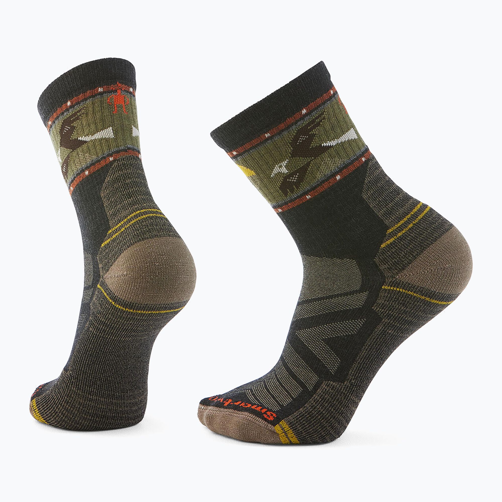 Skarpety Smartwool Hike Light Cushion Soaring Print Mid Crew charcoal 