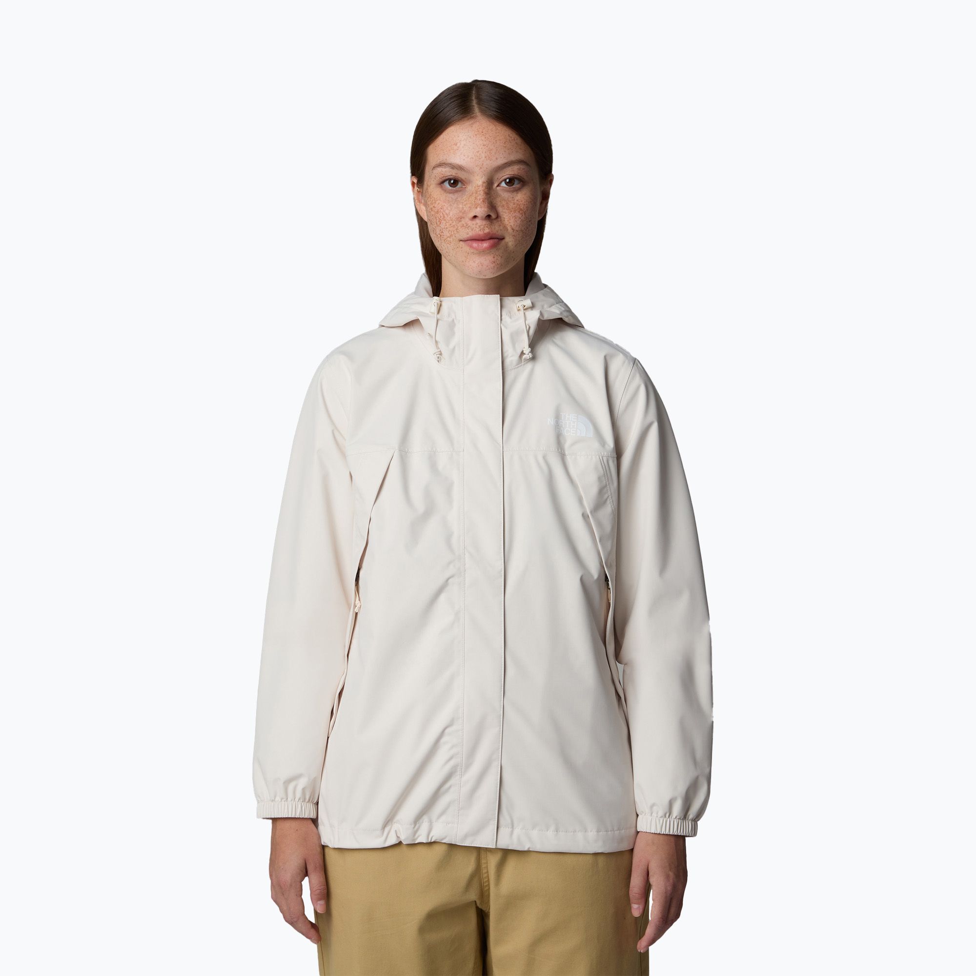 Kurtka przeciwdeszczowa damska The North Face Antora Rain white dune 