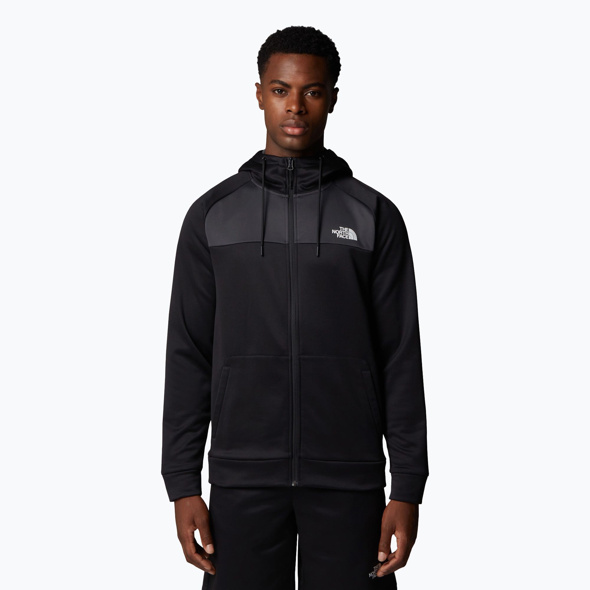 Bluza męska The North Face Reaxion Fleece Full Zip Hoodie tnf black/asphalt grey 