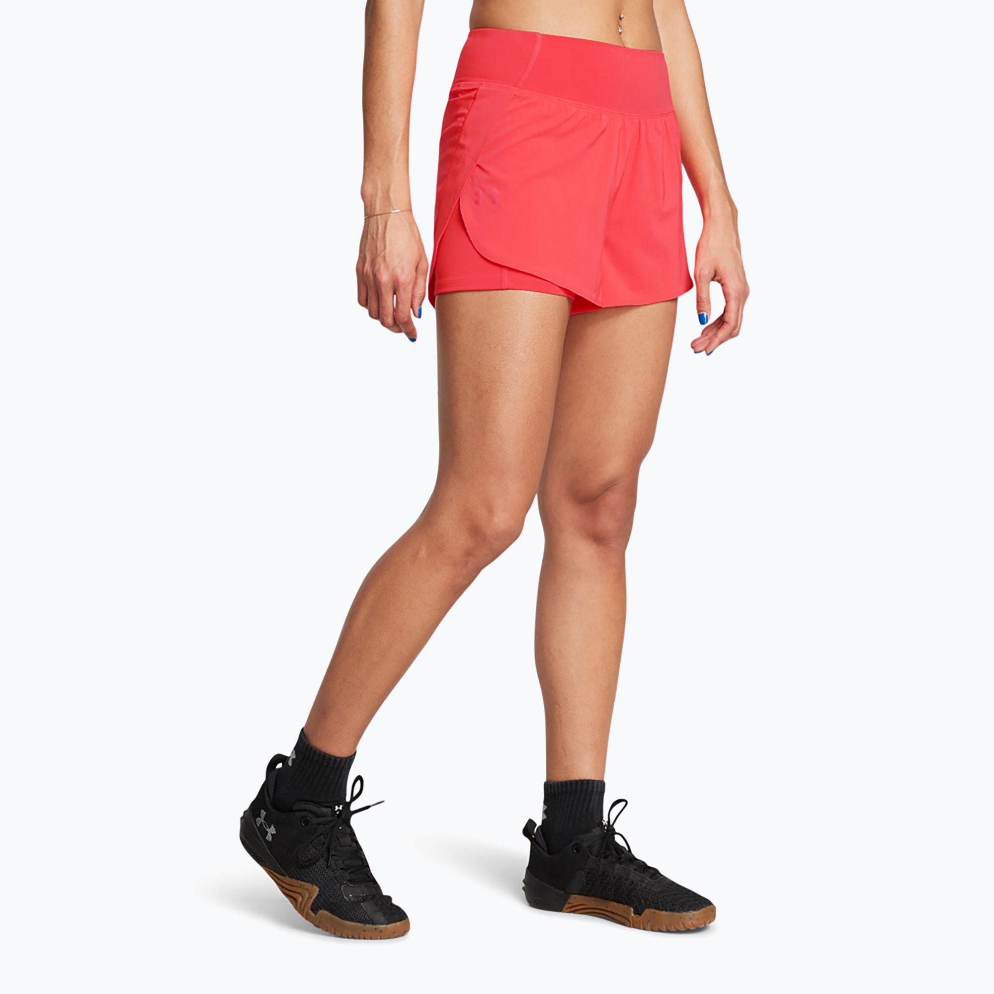 Spodenki damskie Under Armour Flex Woven 2in1 racer red 
