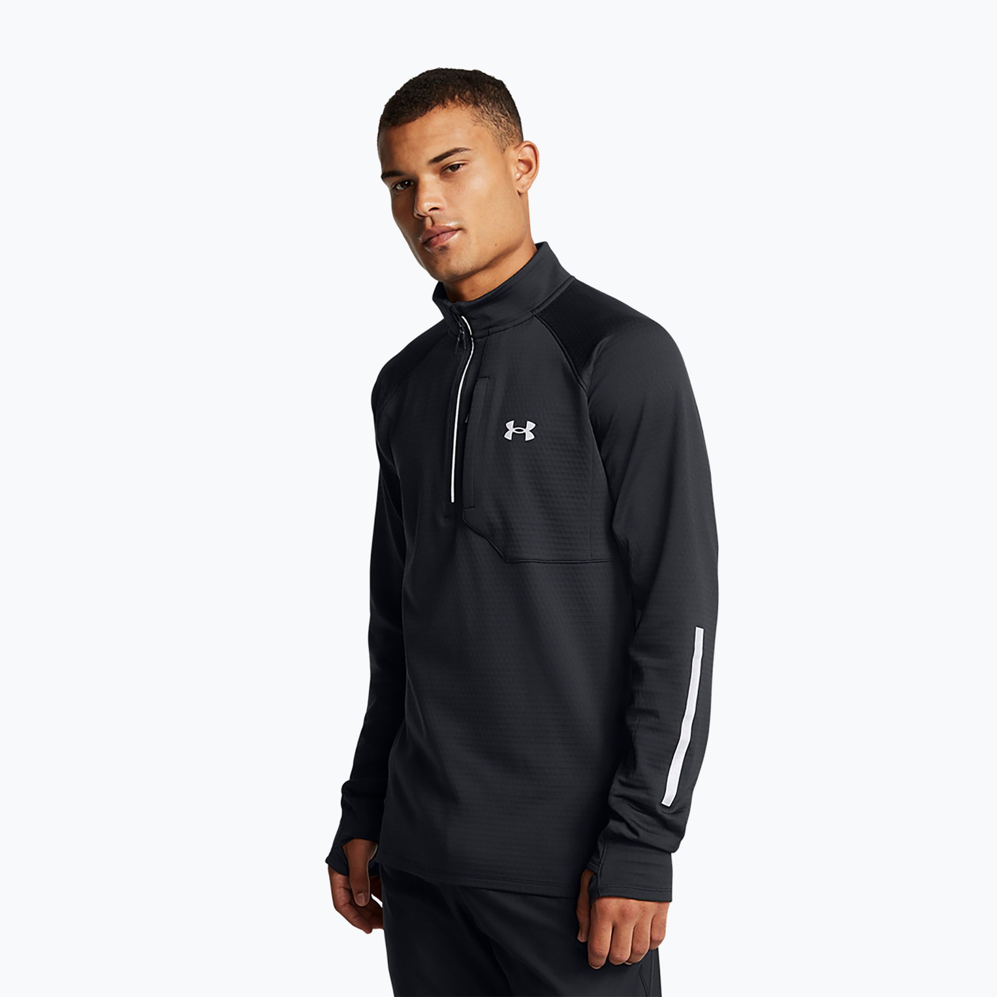 Bluza do biegania męska Under Armour Launch Elite CW Half Zip black/reflective 