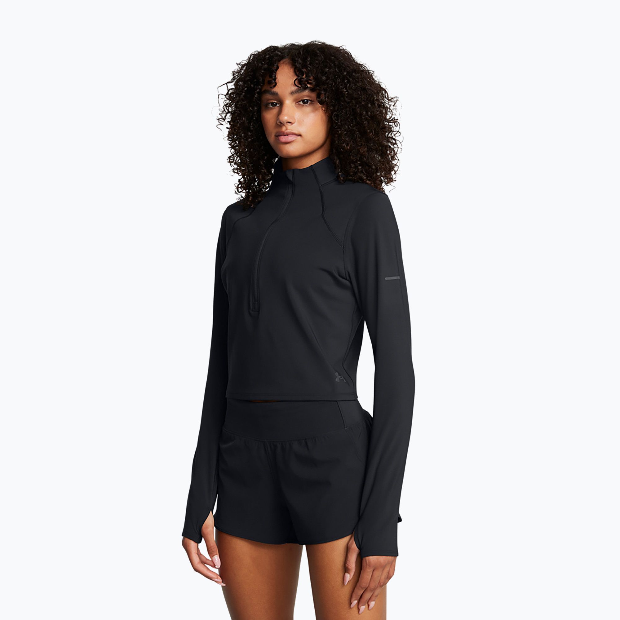 Longsleeve do biegania damski Under Armour Launch Elite Half Zip black/reflective 