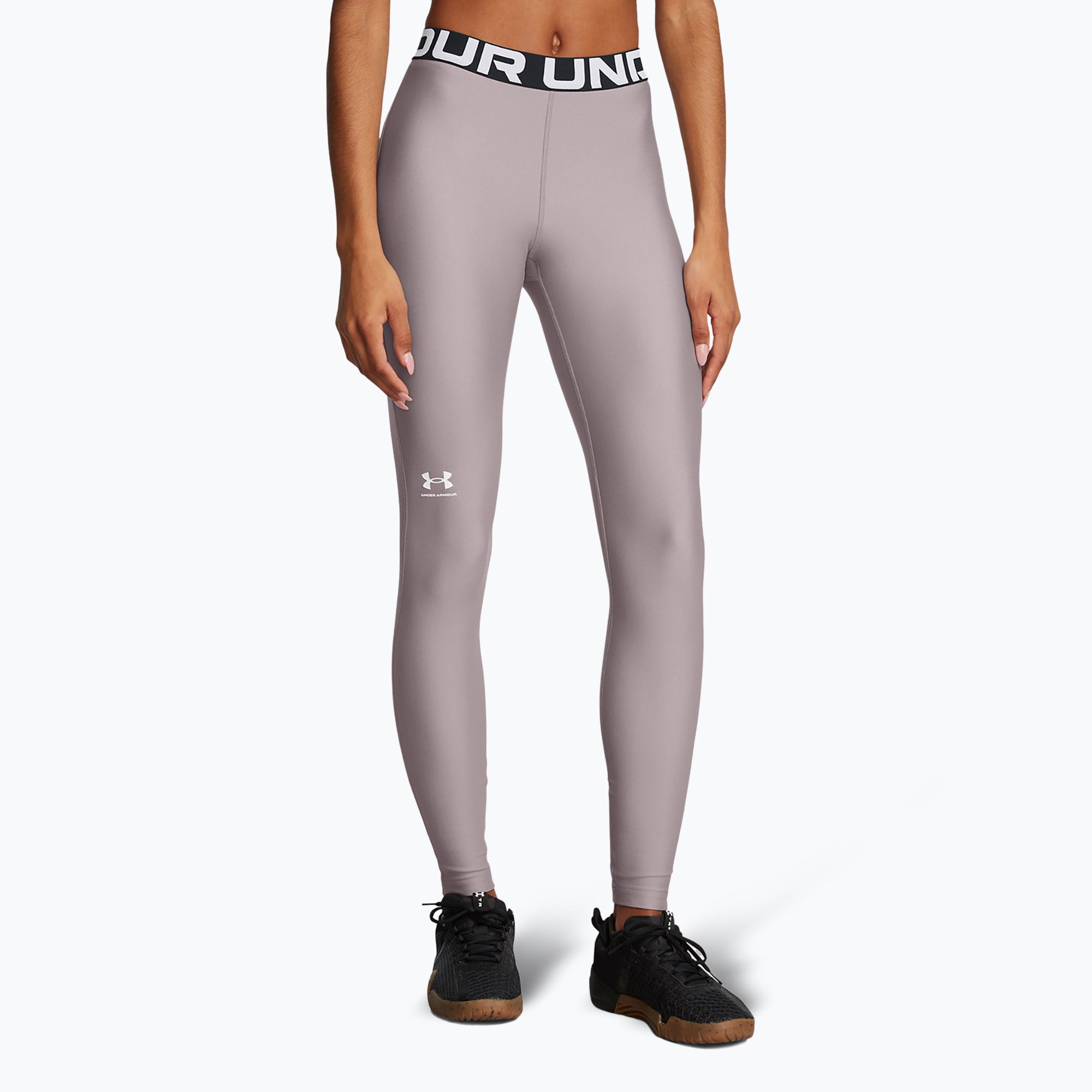 Legginsy treningowe damskie Under Armour HeatGear tetra gray/white 