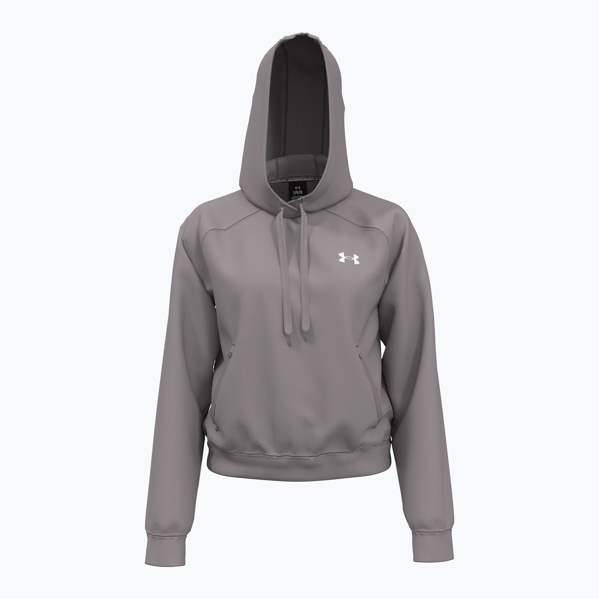 Bluza damska Under Armour Pro Fleece Hoodie tetra gray/white 