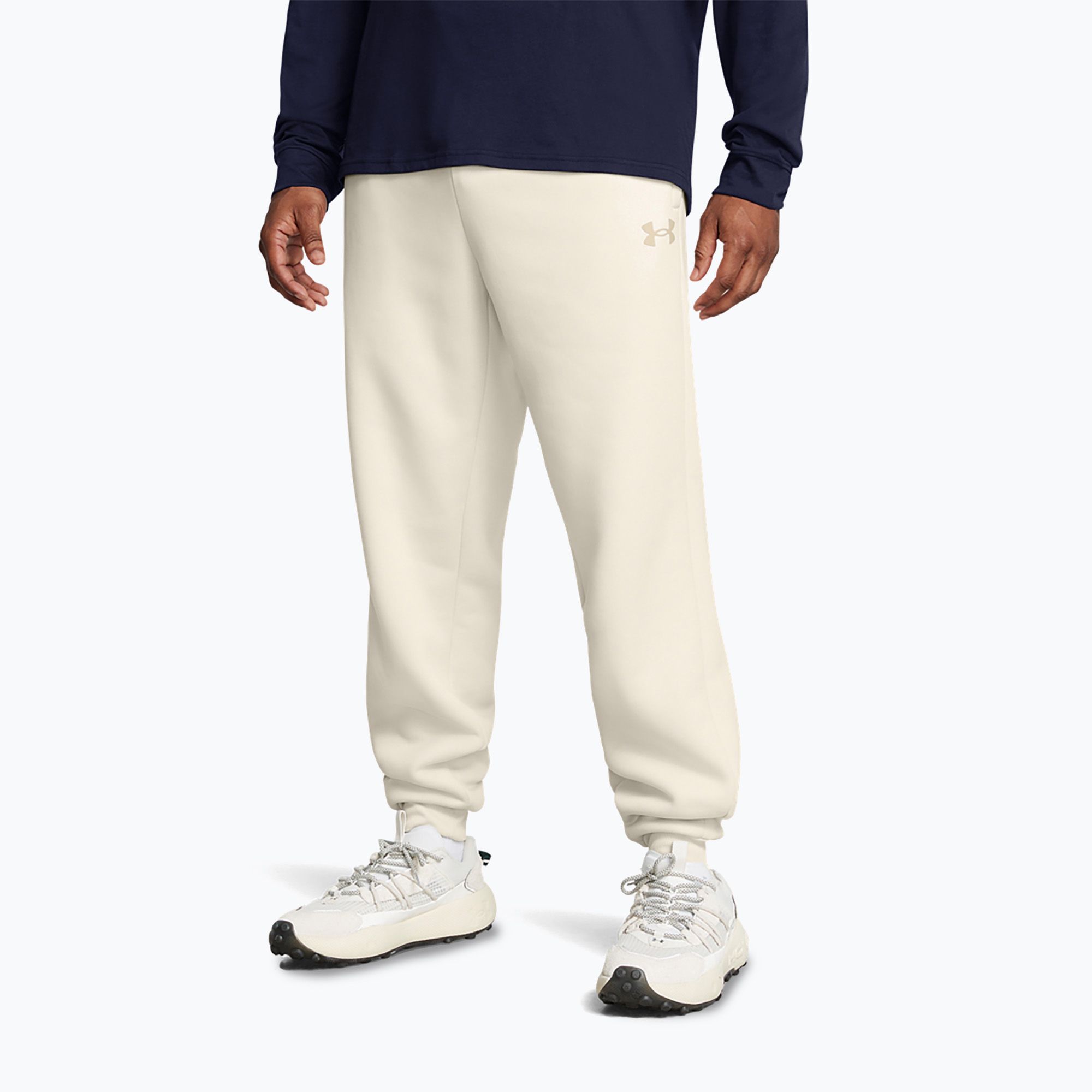 Spodnie męskie Under Armour Fleece Pro Joggers summit white/khaki base 