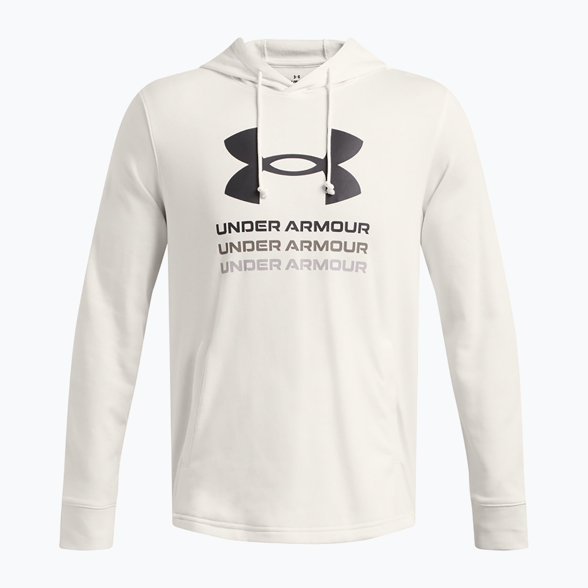 Bluza męska Under Armour Rival Terry Graphic Hood onyx white/black 