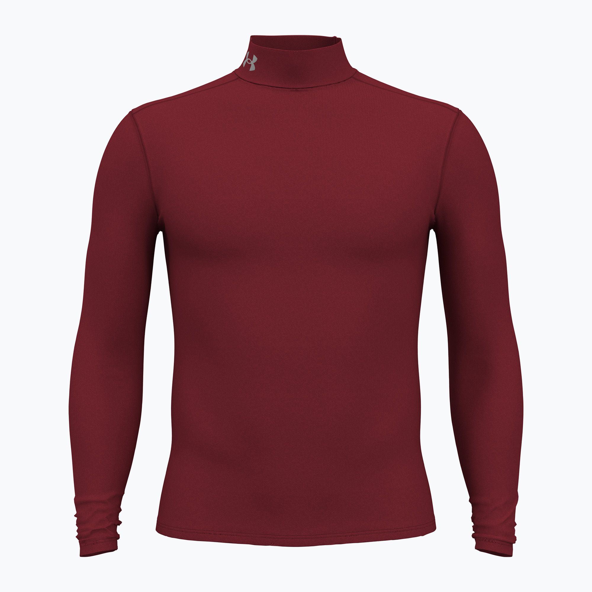 Longsleeve męski Under Armour Elite Mock CG cardinal/metallic silver 