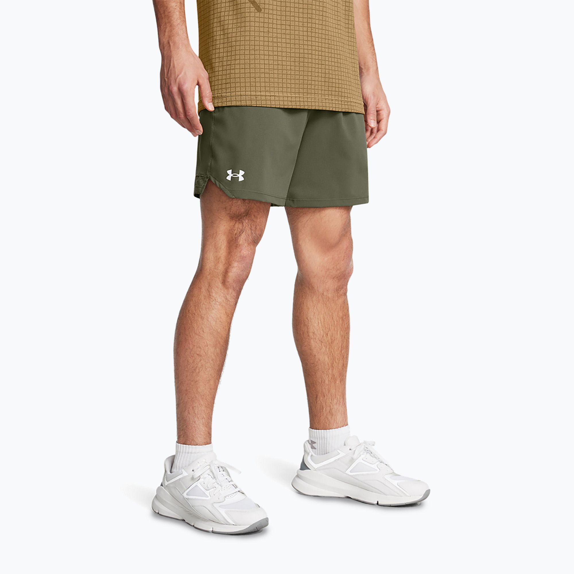 Spodenki treningowe męskie Under Armour UA Vanish Woven 6in marine green/white 