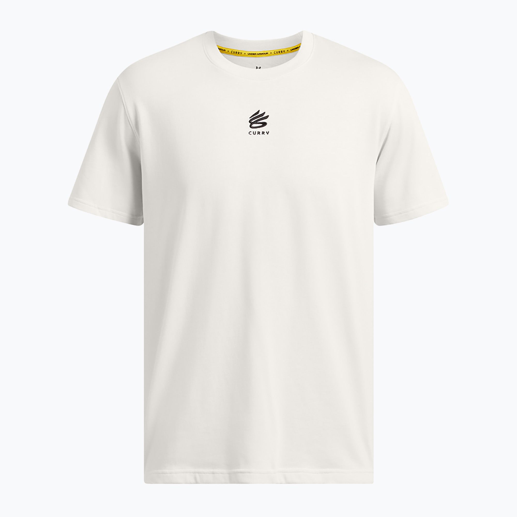 Koszulka męska Under Armour Curry Hvyweight Logo Tee white clay/black 