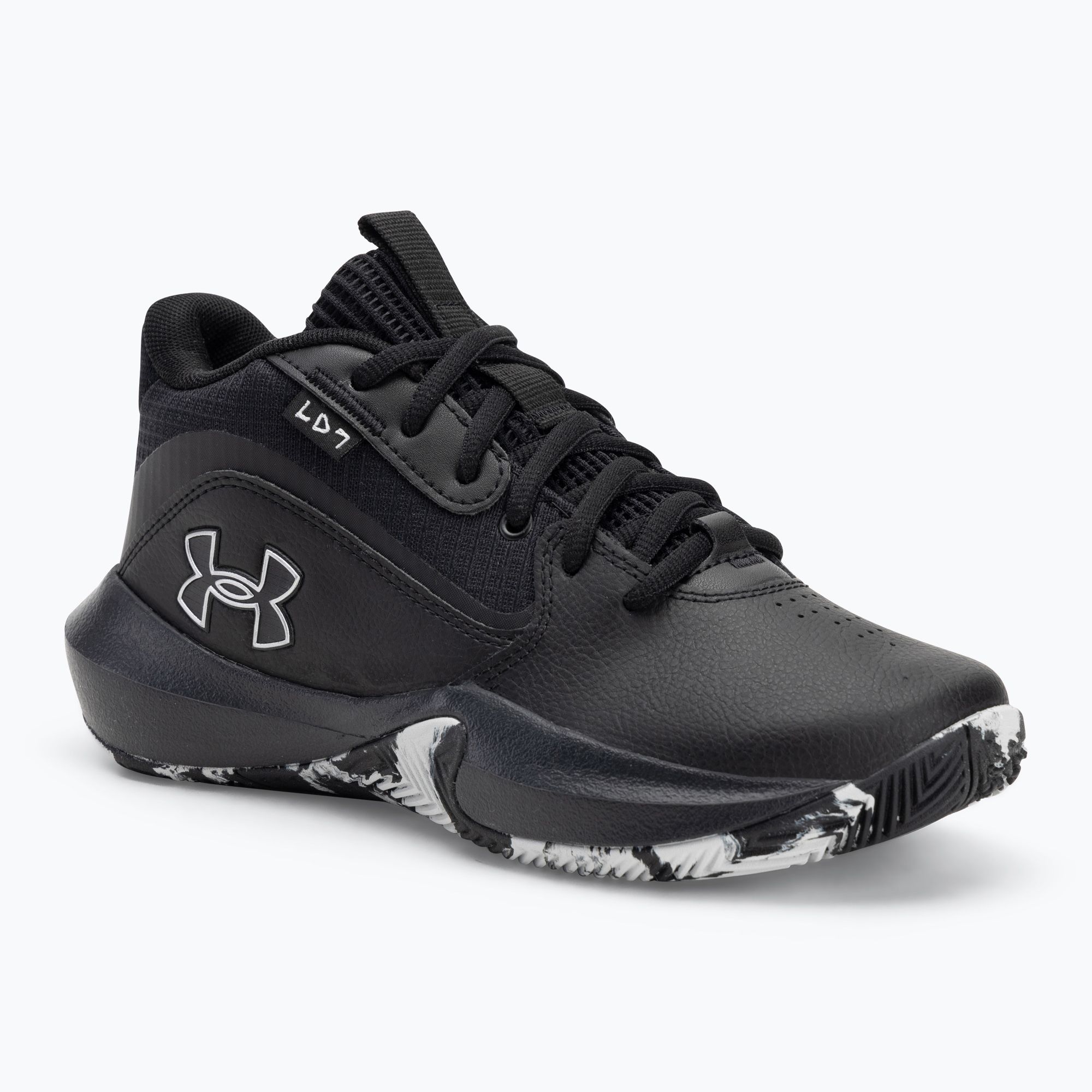 Buty do koszykówki dziecięce Under Armour GS Lockdown 7 black/black/metallic silver 