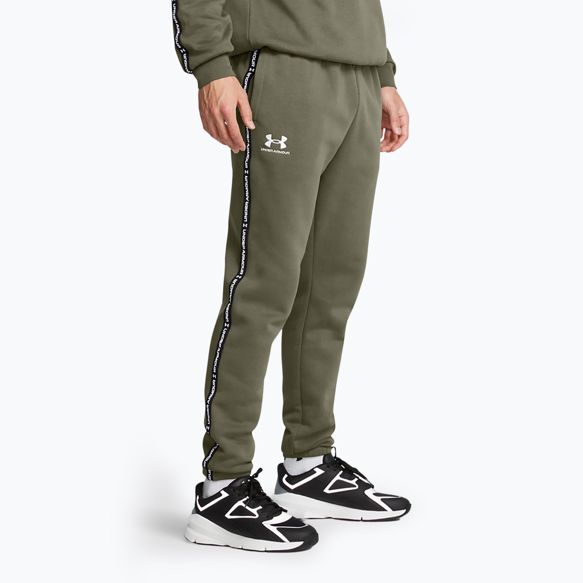 Spodnie męskie Under Armour Icon Fleece Jgr marine green/white 