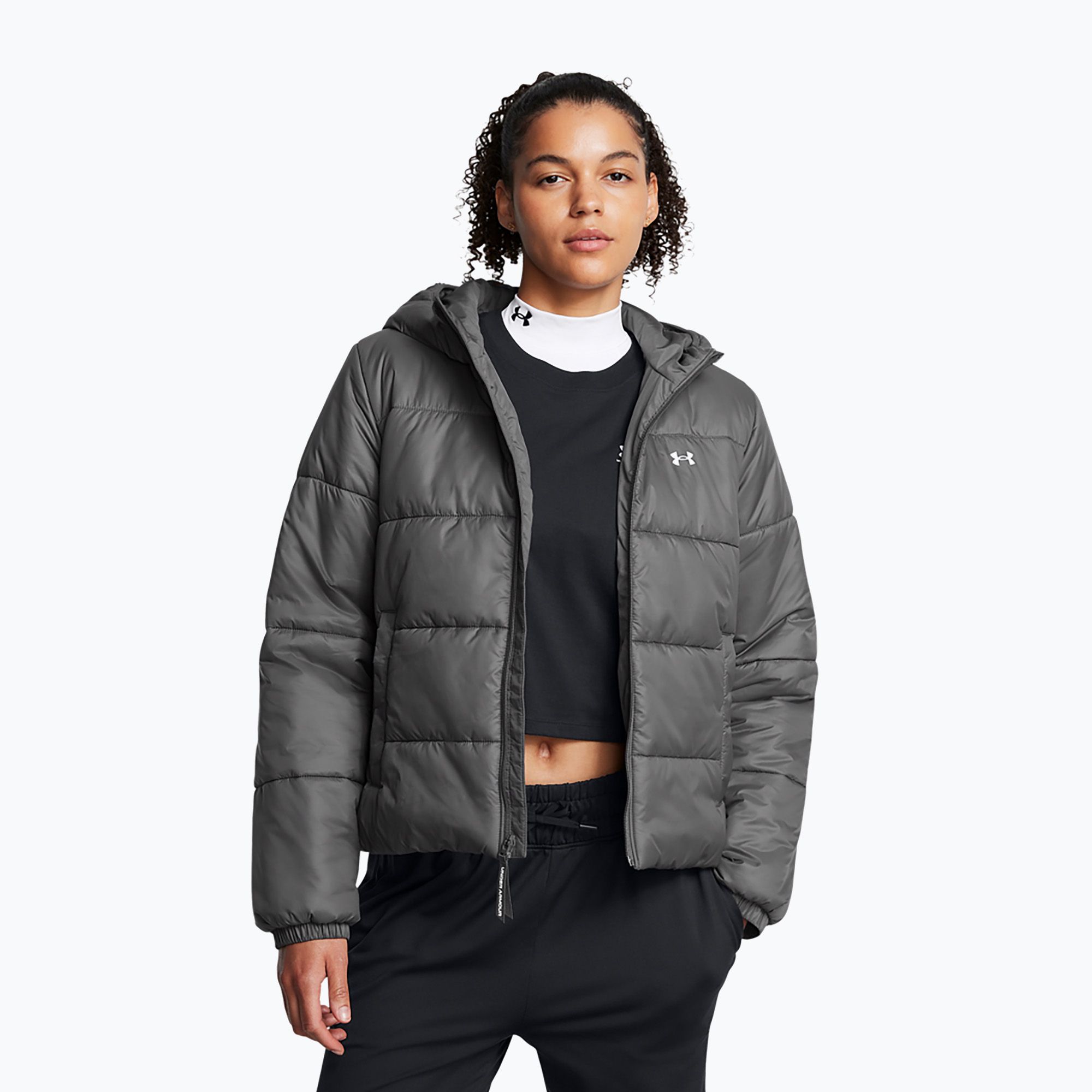 Kurtka damska Under Armour Insulate LW castlerock/white 