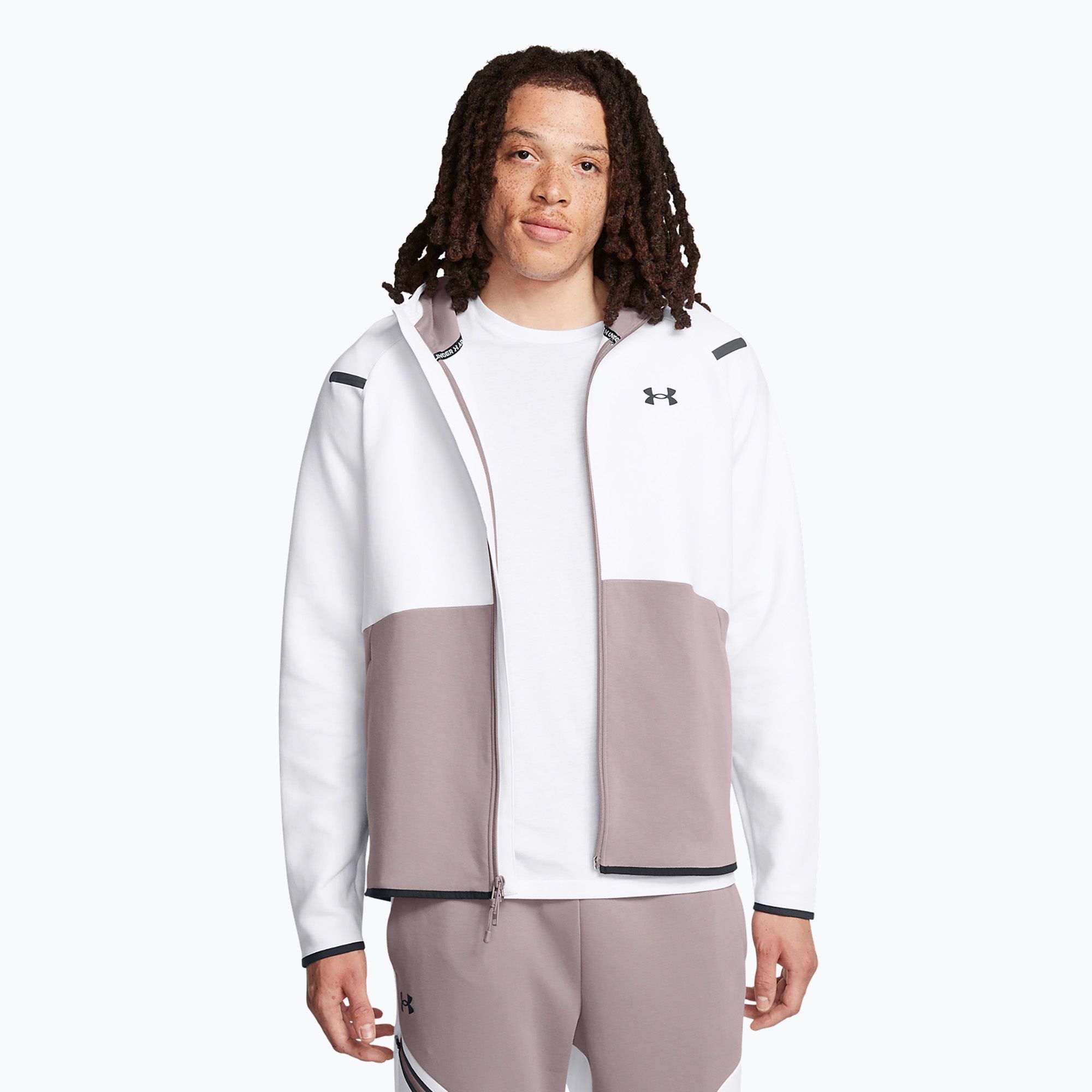 Bluza męska Under Armour Unstoppable Fleece Full Zip HD tetra gray/white/black 