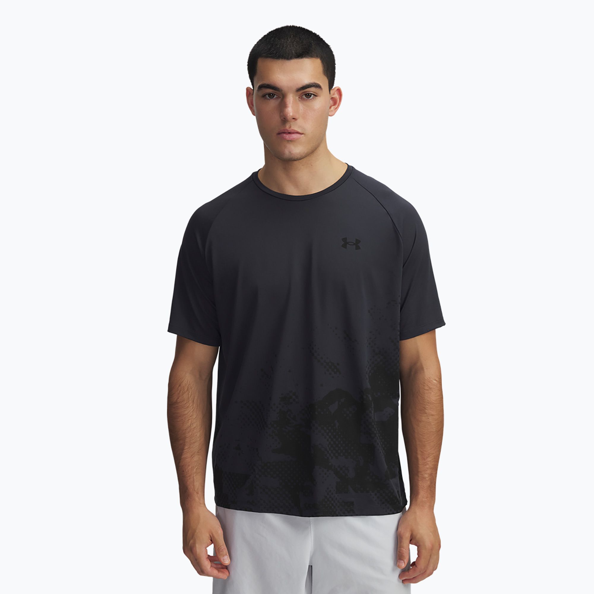 Koszulka treningowa męska Under Armour Tech Fade anthracite/black/black 