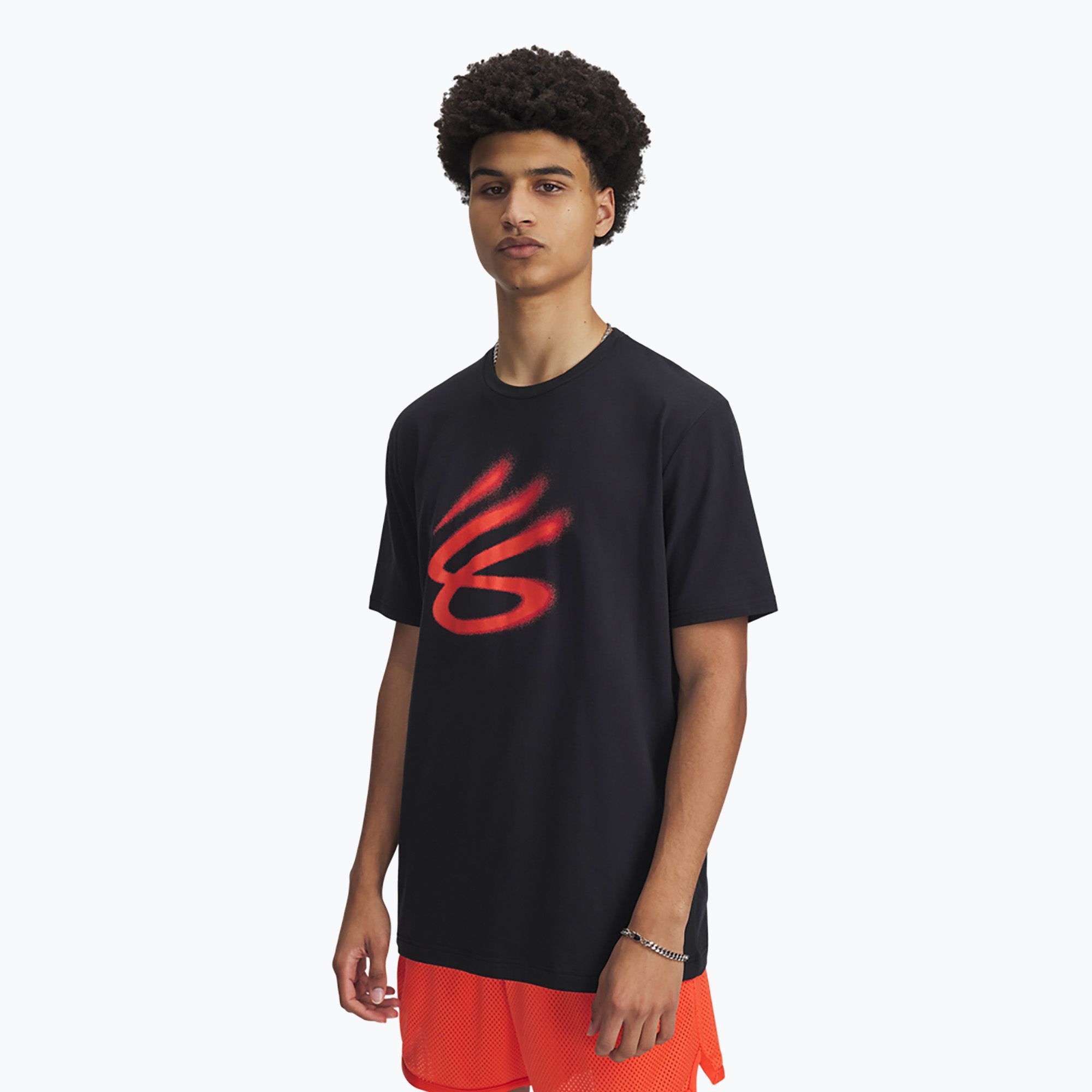 Koszulka koszykarska Under Armour Curry Playable 1 Tee black/fire 