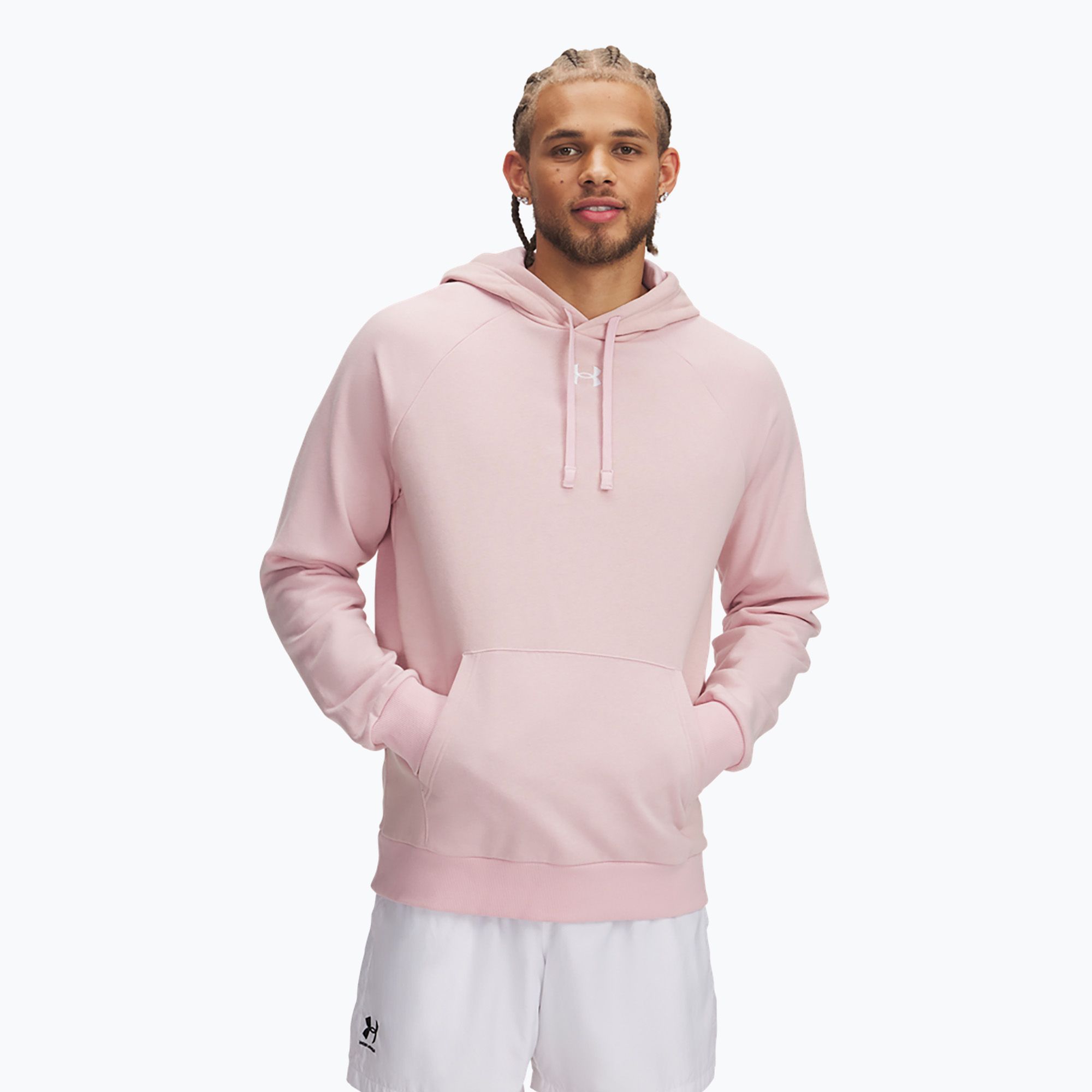 Bluza męska Under Armour Rival Fleece Hoodie prime pink/white 