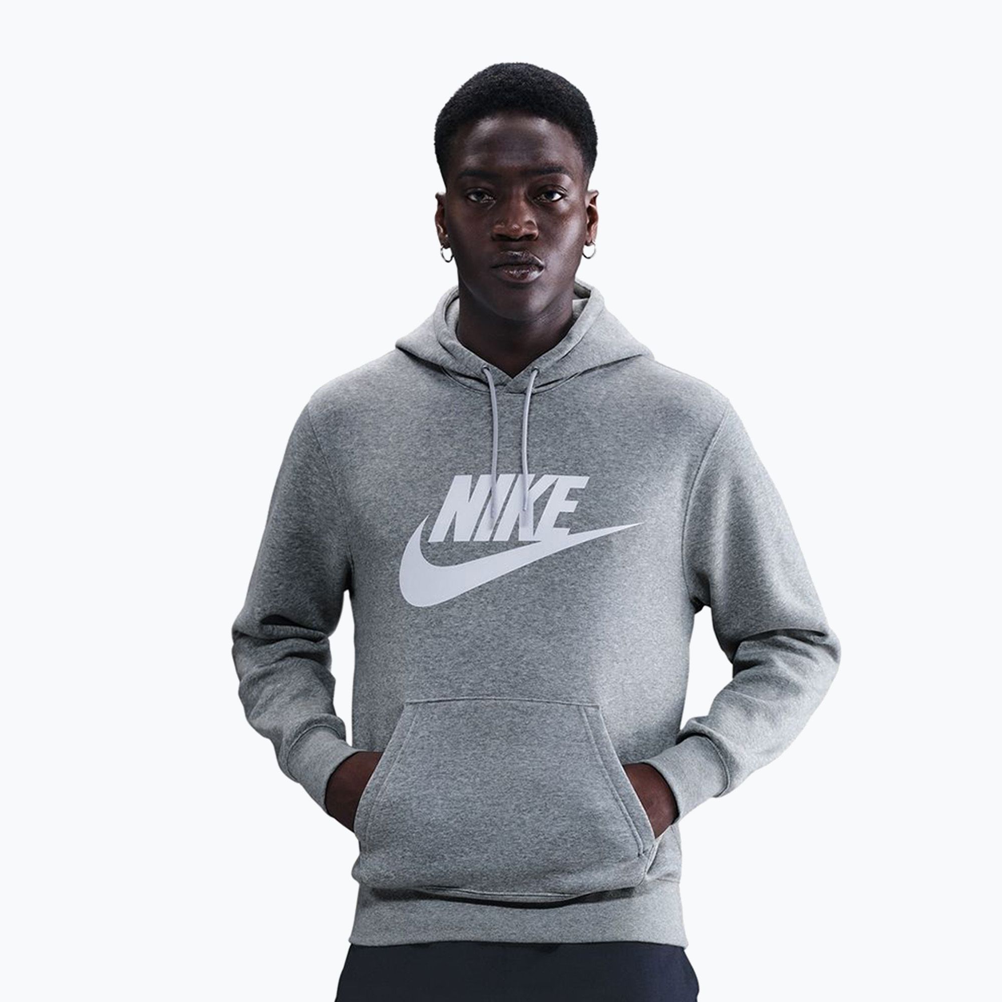 Bluza M ska Nike Club Pullover Hoodie Dark Grey Heather light Smoke bluza-m-ska-nike-club-pullover-hoodie-dark-grey-heather-light-smoke