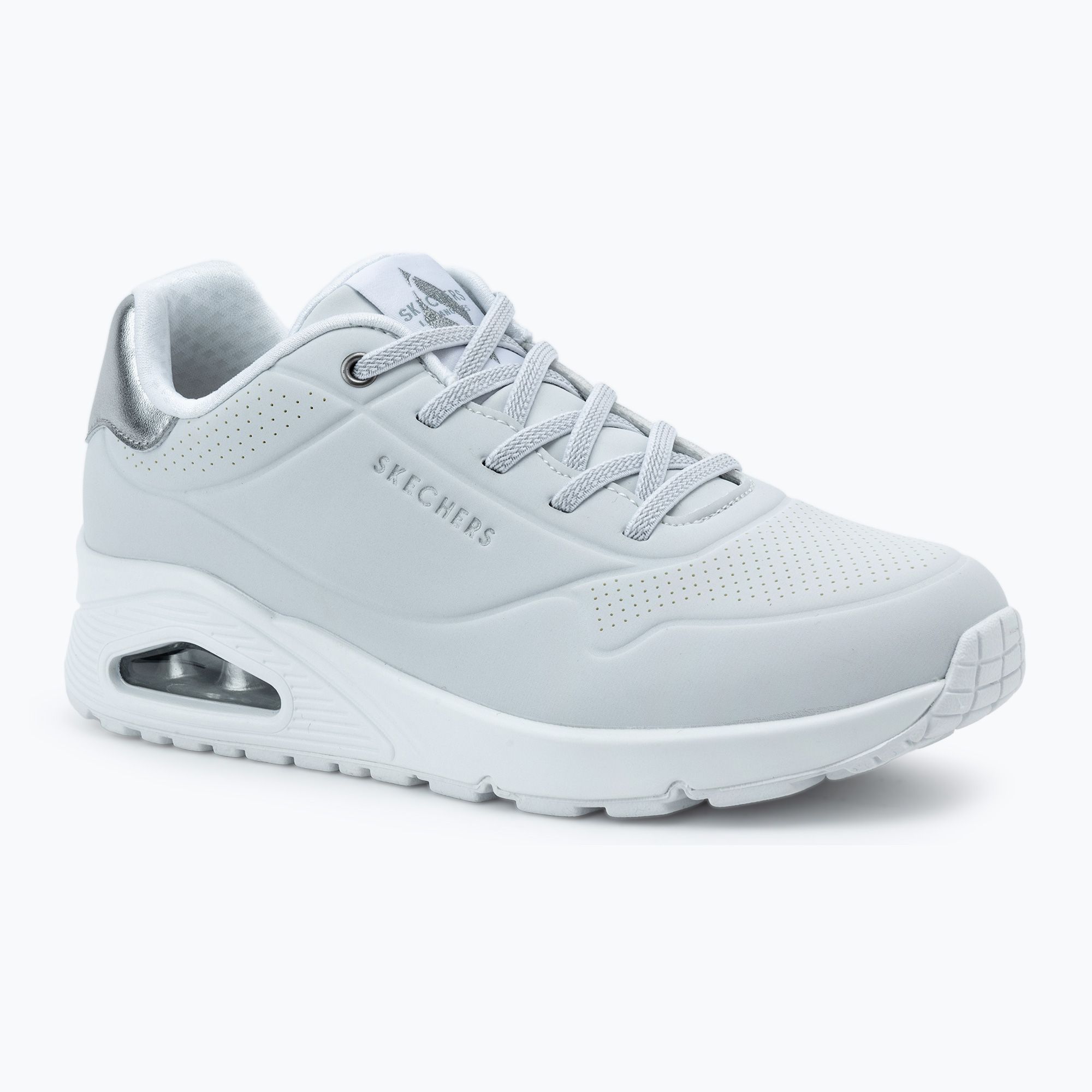 Buty damskie SKECHERS Uno Shimmer Away white/silver 