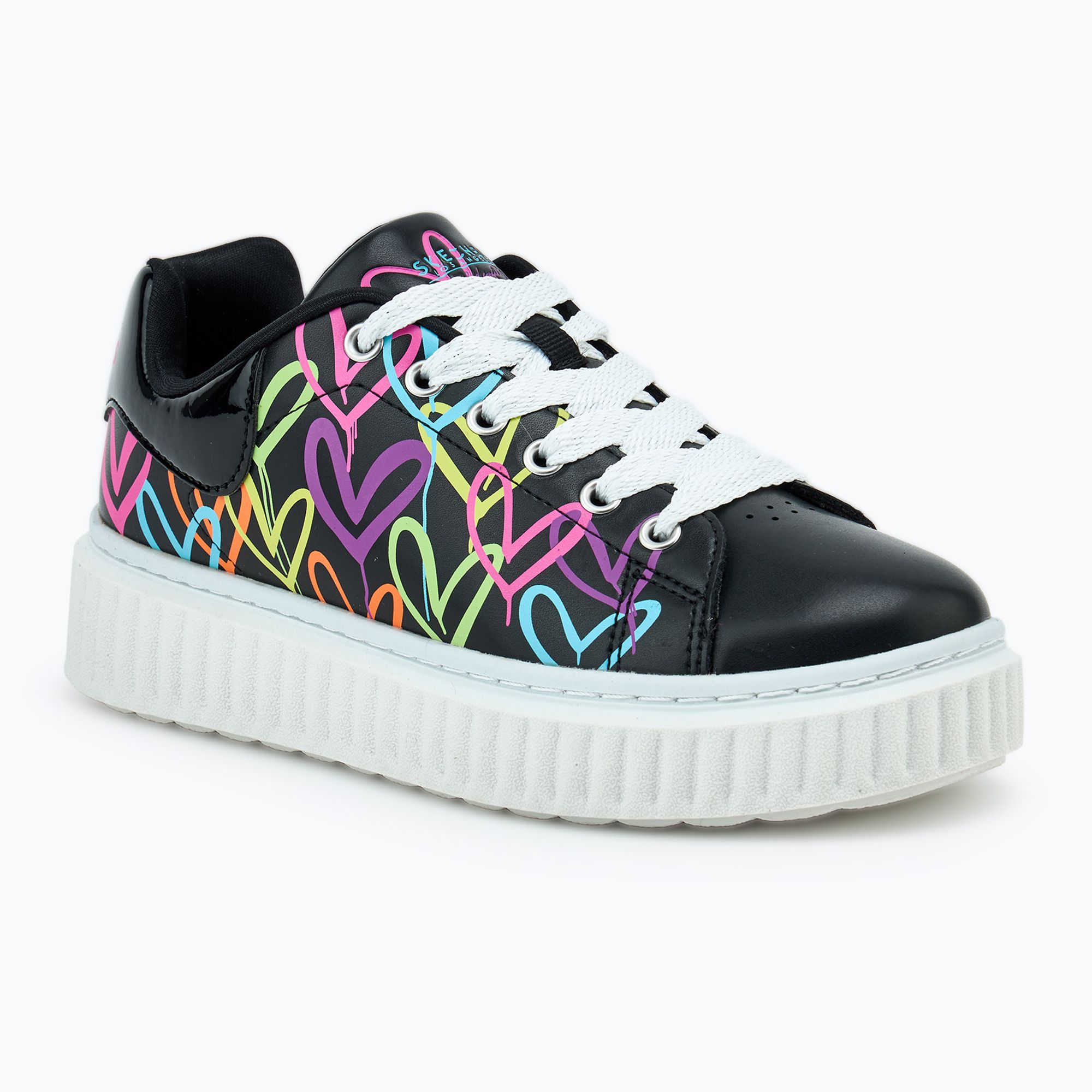Buty dziecięce SKECHERS Hi Ridge Heart Takeover black/multicolor 