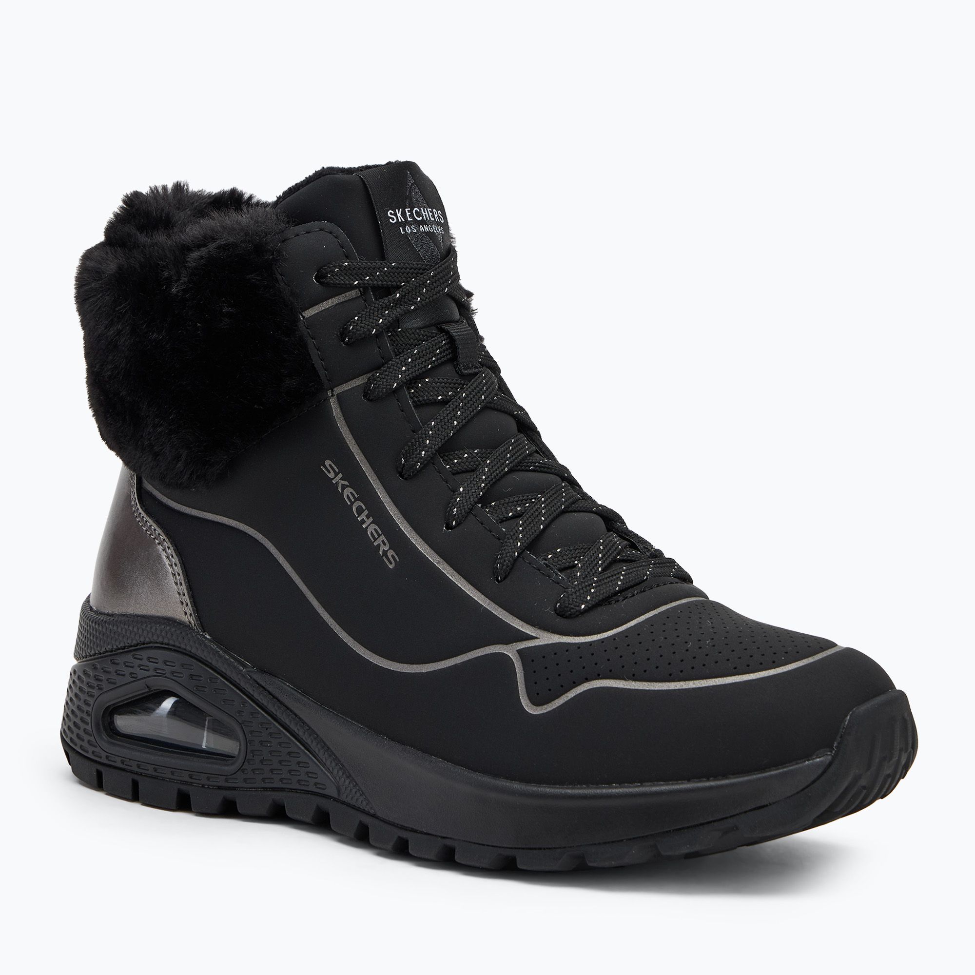 Buty damskie SKECHERS Uno Rugged Fall Shimmer black/metallic 