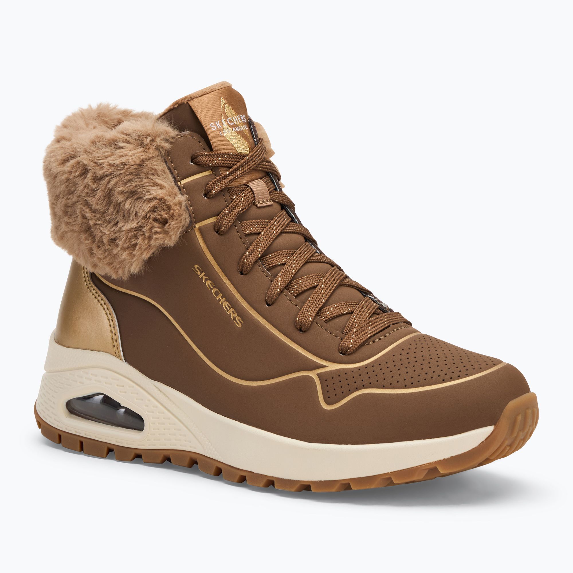 Buty damskie SKECHERS Uno Rugged Fall Shimmer taupe/metallic 
