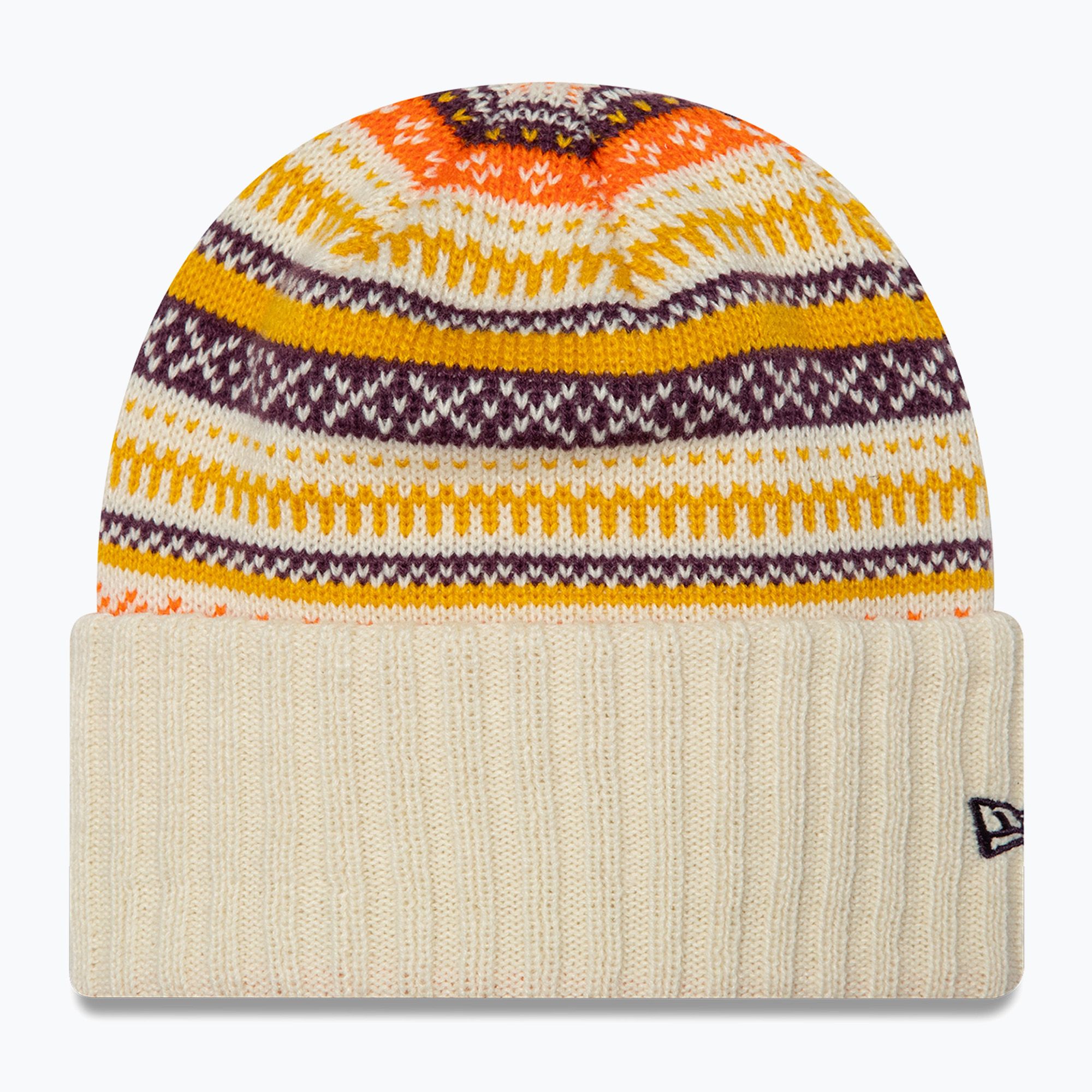 Czapka zimowa damska New Era Rail Isle Cuff Knit Beanie light beige 