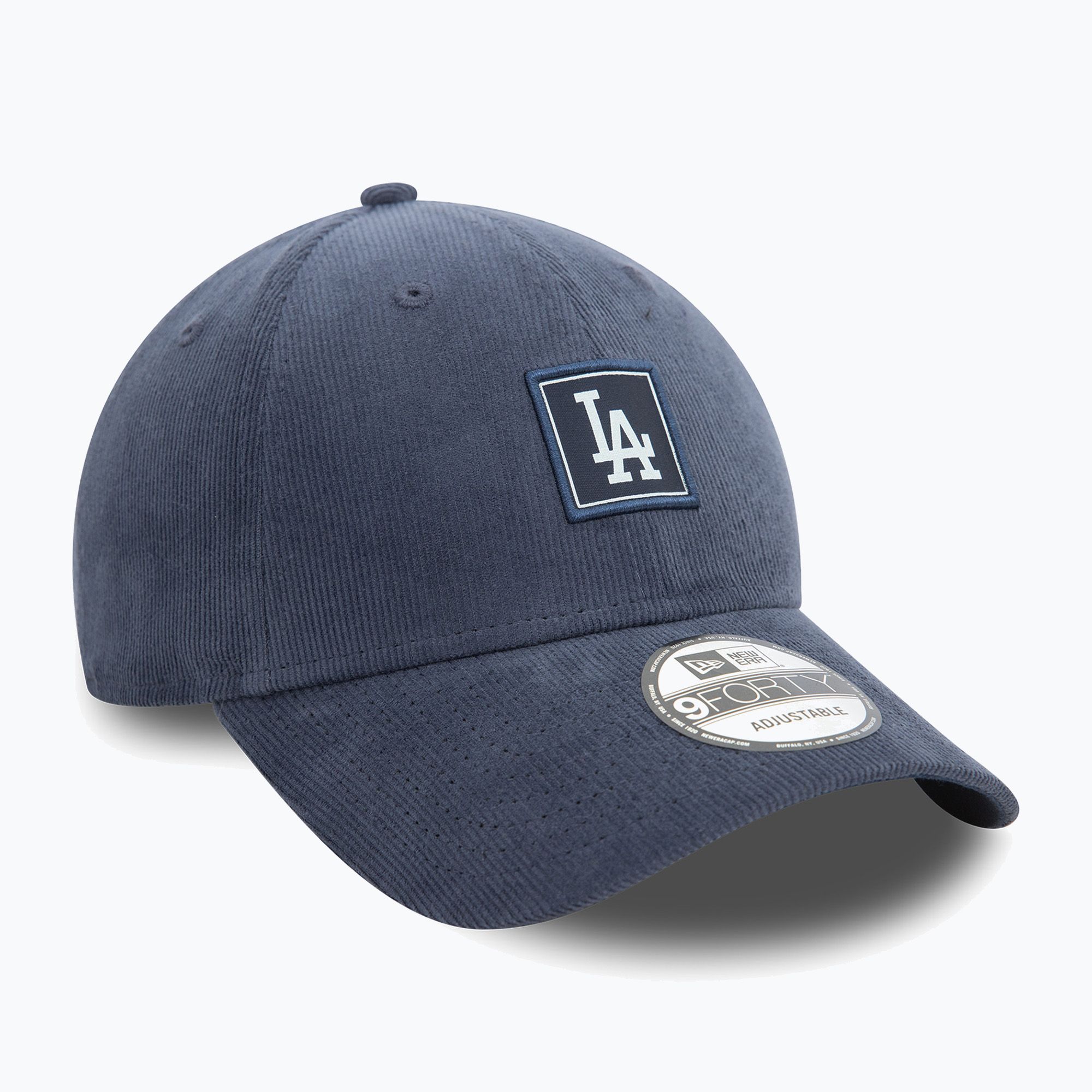 Czapka z daszkiem New Era Cord Patch 9FORTY Los Angeles Dodgers dark blue 