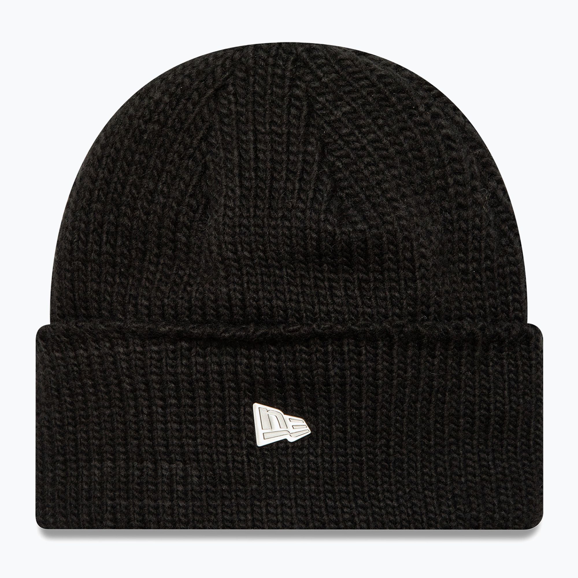 Czapka zimowa New Era Metal Pin Wide Cuff Knit Beanie black 