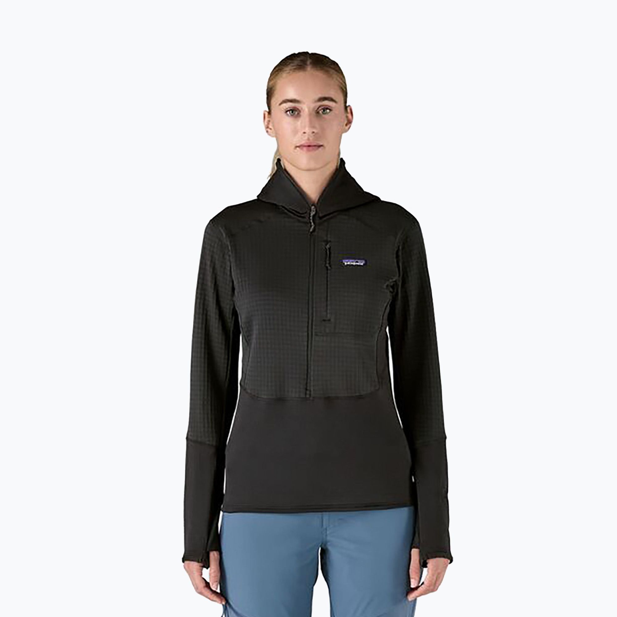 Kurtka softshell damska Patagonia R1 Hybrid Pullover Hoody black 