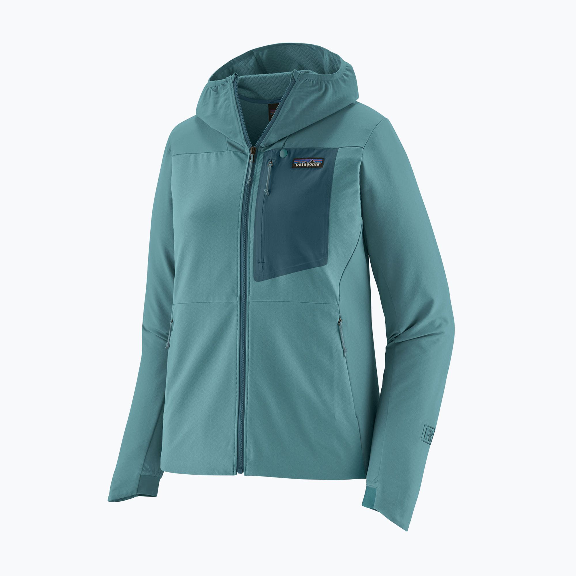 Kurtka softshell damska Patagonia R1 CrossStrata Hoody wetland blue 