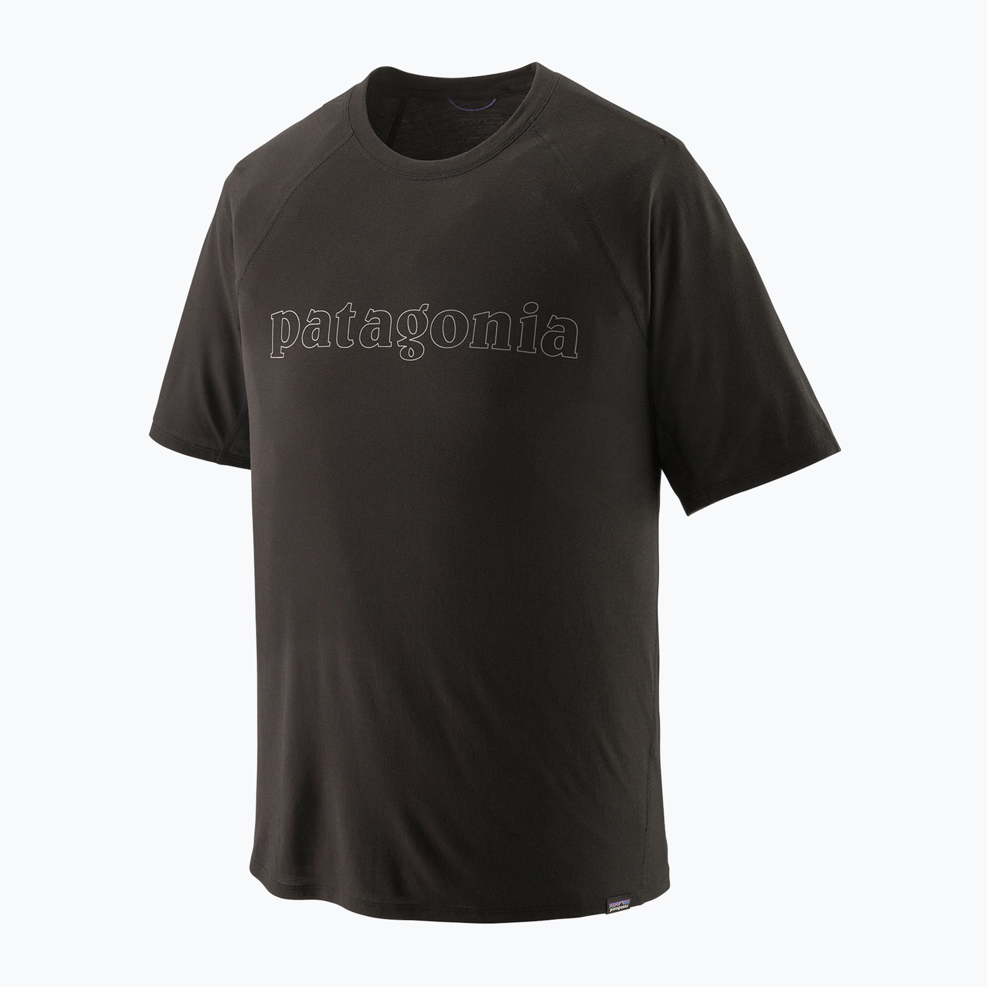 Koszulka męska Patagonia Capilene Cool Trail Graphic outline text logo/black 